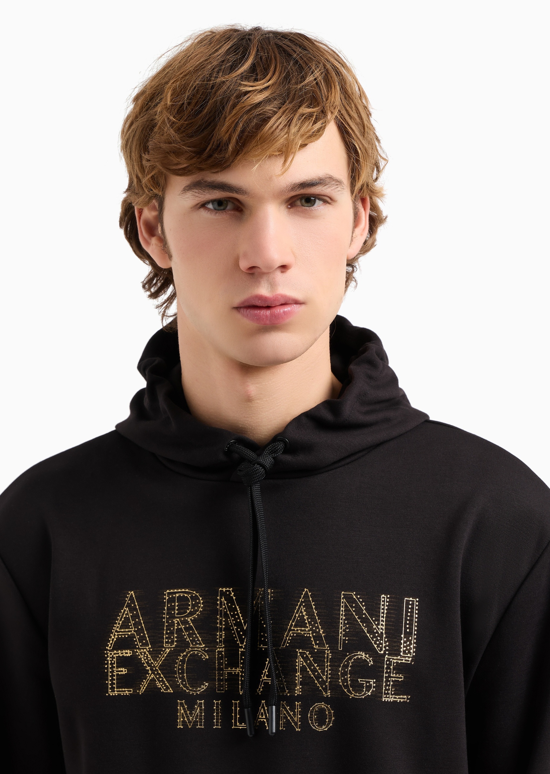 ARMANI EXCHANGE 男士微弹合身长袖连帽运动休闲卫衣