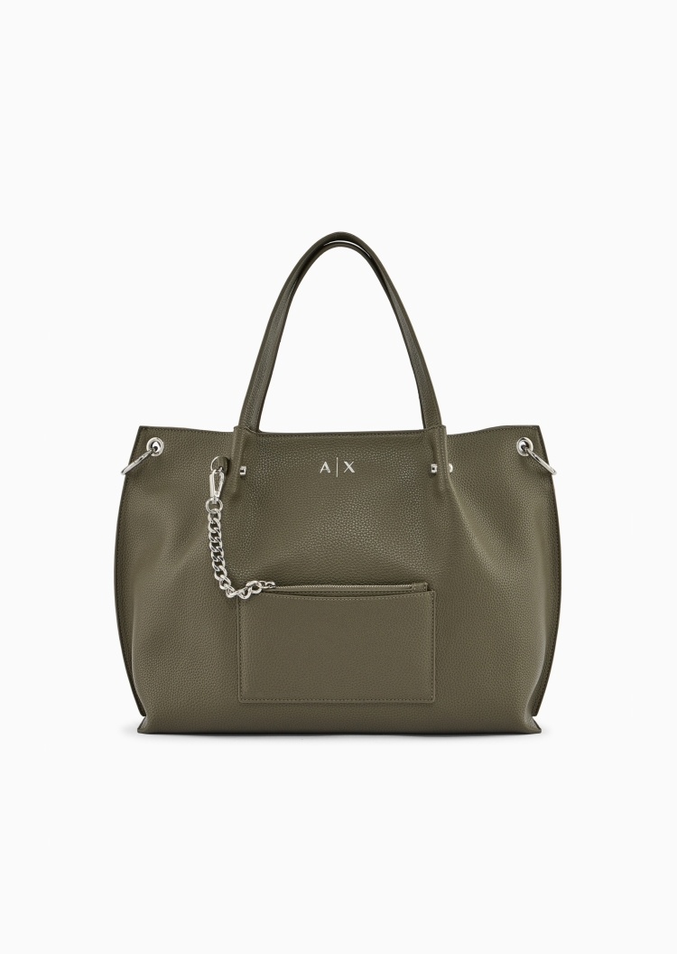 ARMANI EXCHANGE 女士拉链可拆肩带手提单肩斜挎托特包