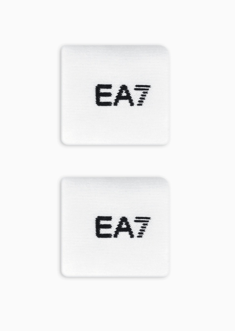 EA7 女士棉质弹力一副装LOGO提花网球腕带