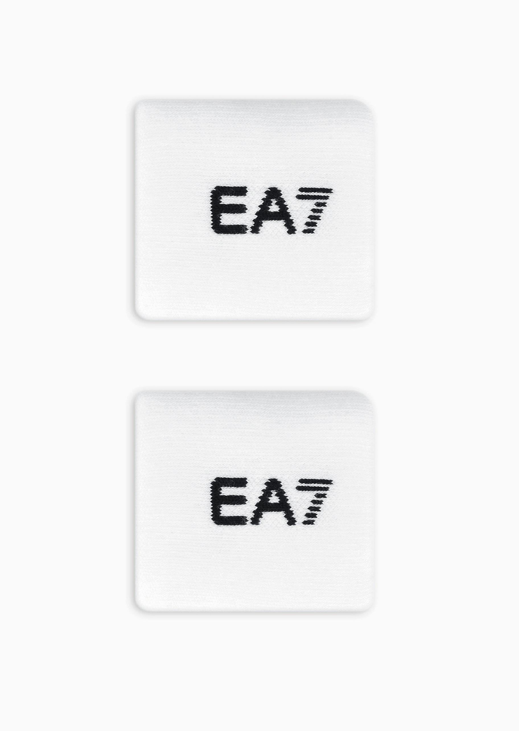 EA7 女士棉质弹力一副装LOGO提花网球腕带