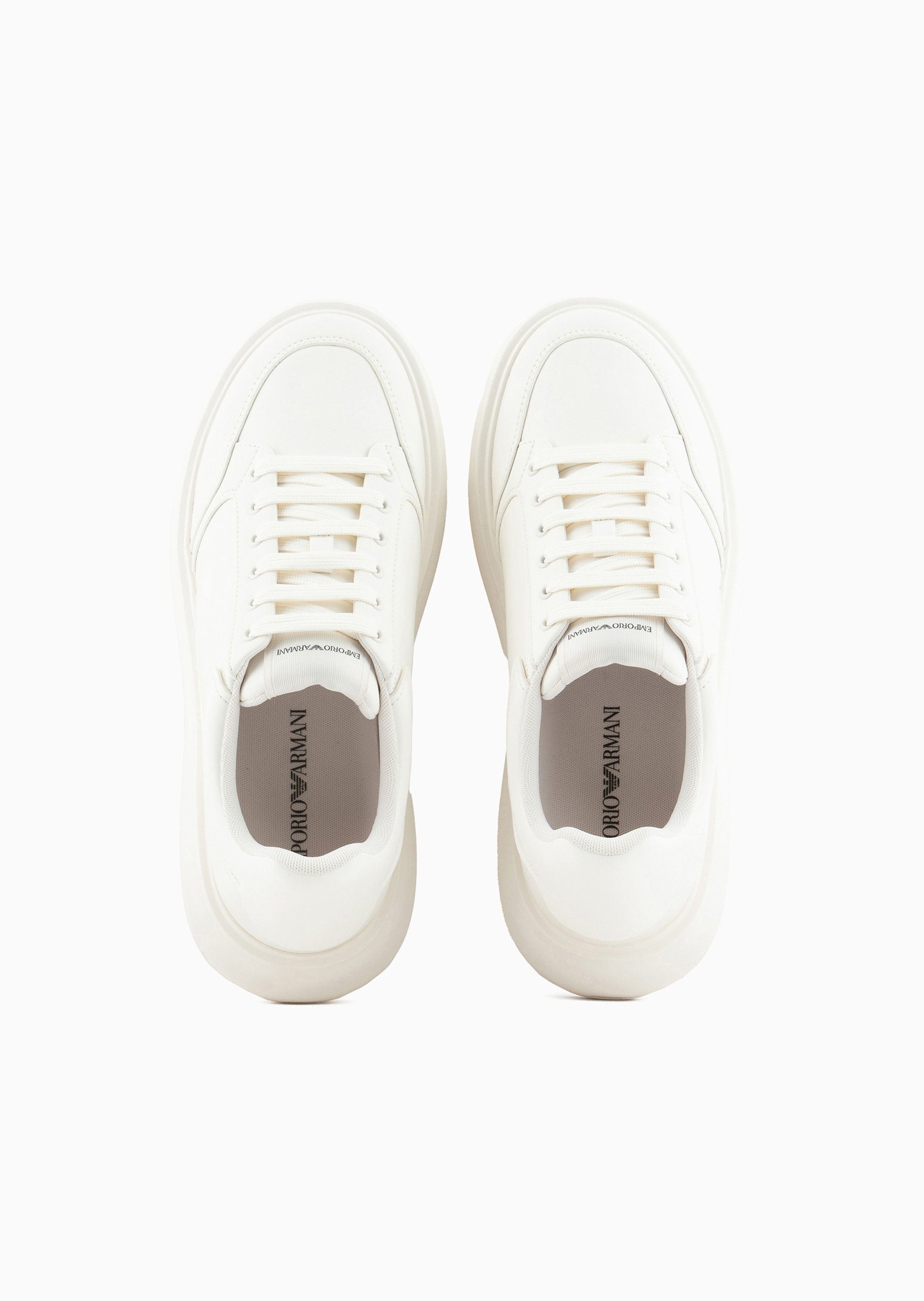 Emporio Armani 男士大鹰标皮革休闲运动鞋
