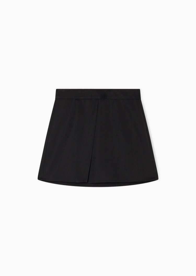 ARMANI EXCHANGE 女士短款A字通体提花时尚半身裙