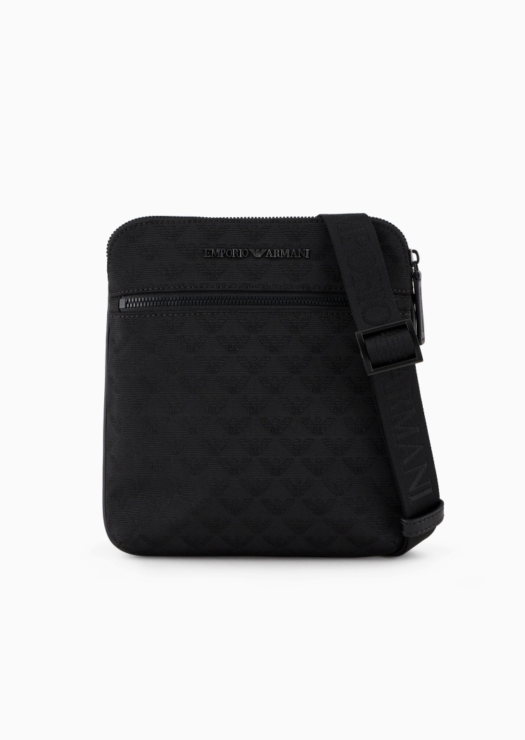 Emporio Armani 男士商务休闲复古通勤单肩斜挎邮差包
