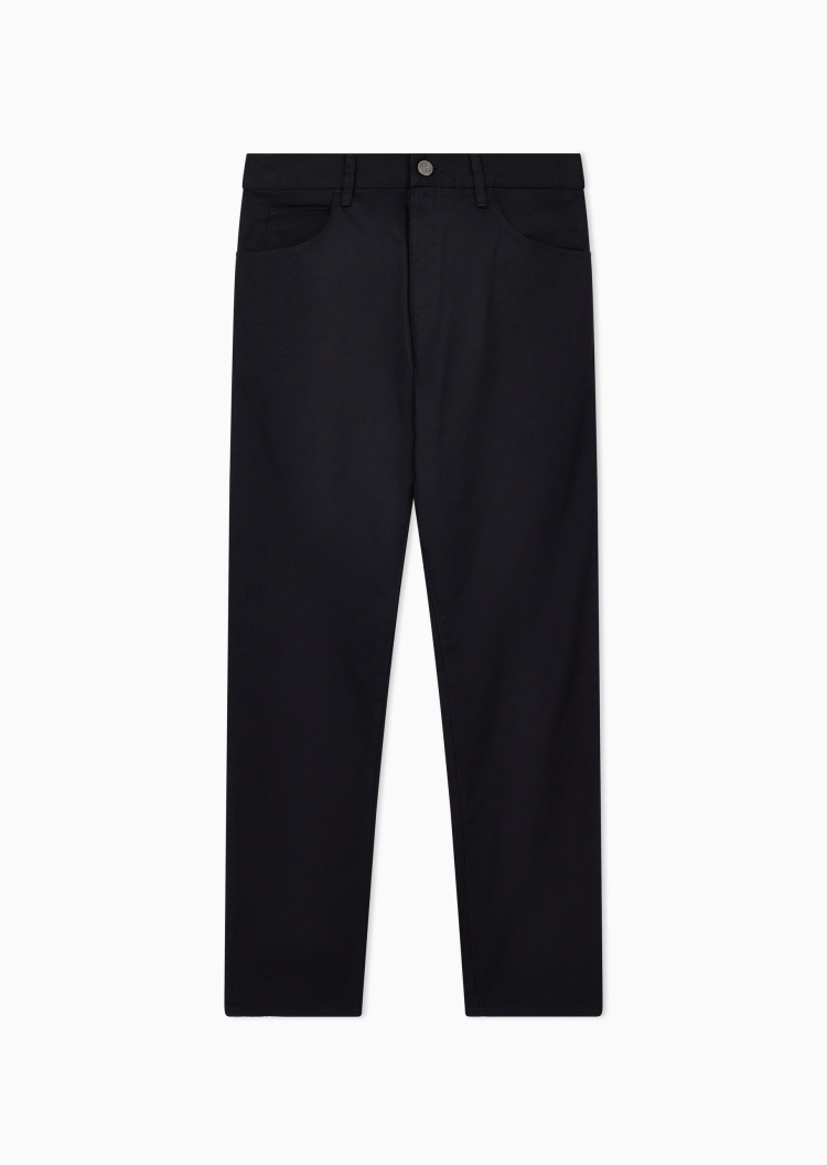 Giorgio Armani 男士纯棉弹力合身长款直筒直脚五口袋牛仔裤