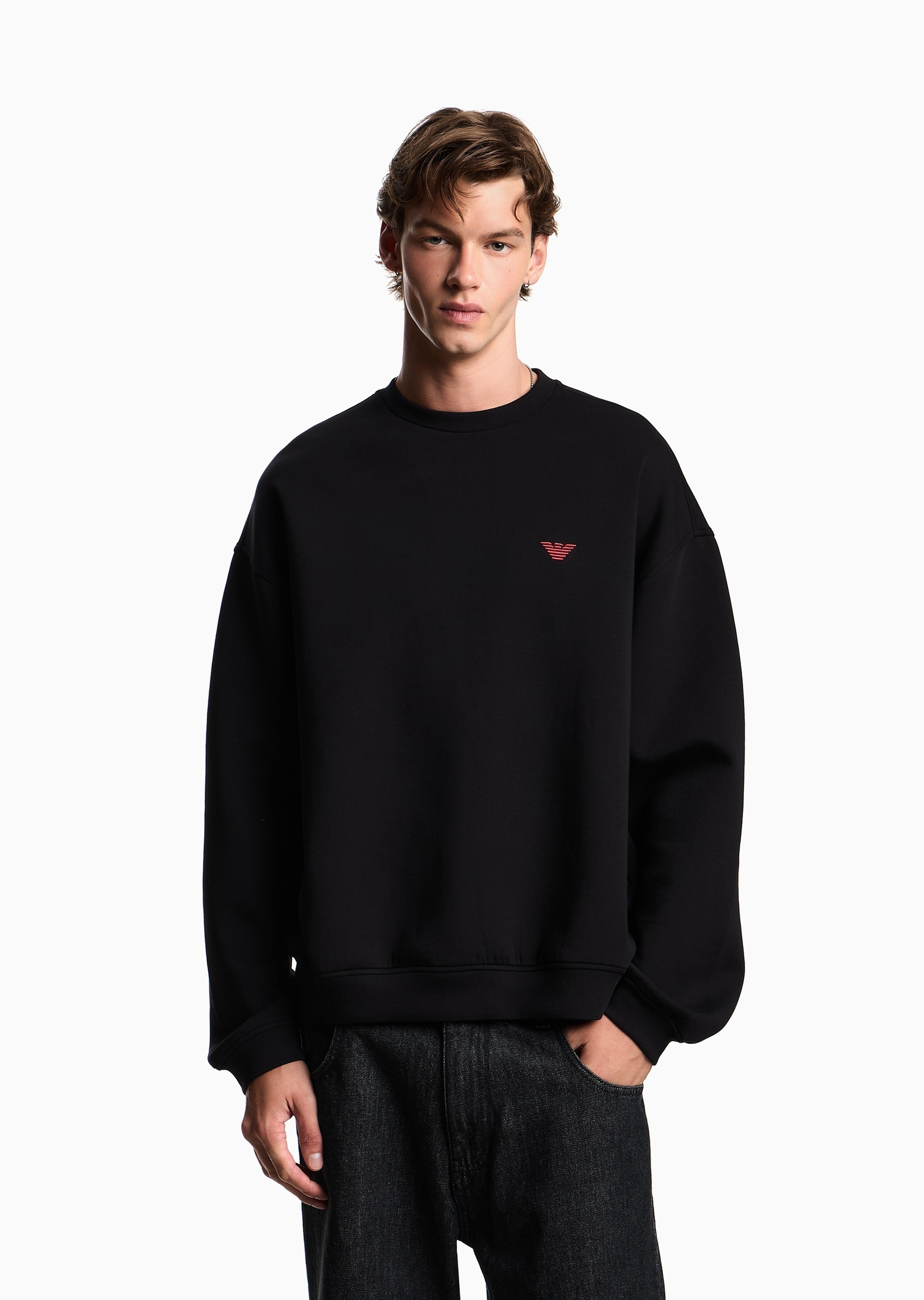 Emporio Armani 易烊千玺特别限定系列男女同款圆领套头卫衣