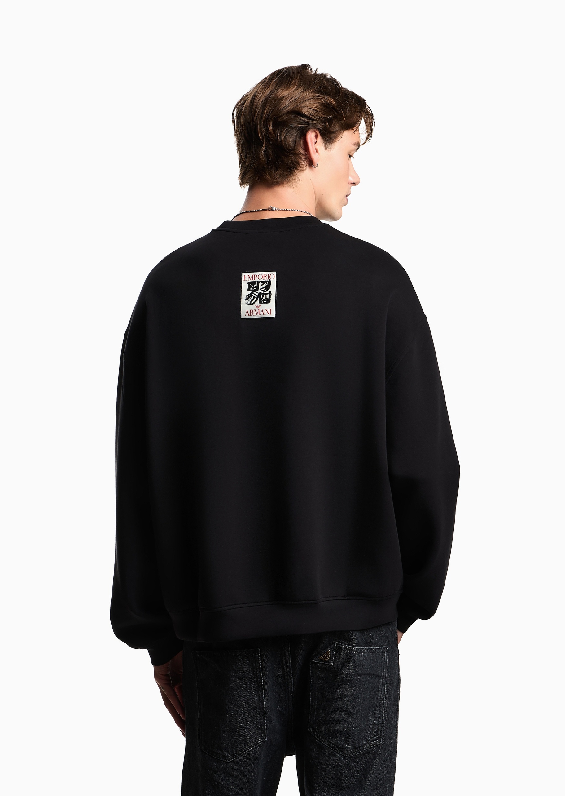 Emporio Armani 易烊千玺特别限定系列男女同款圆领套头卫衣