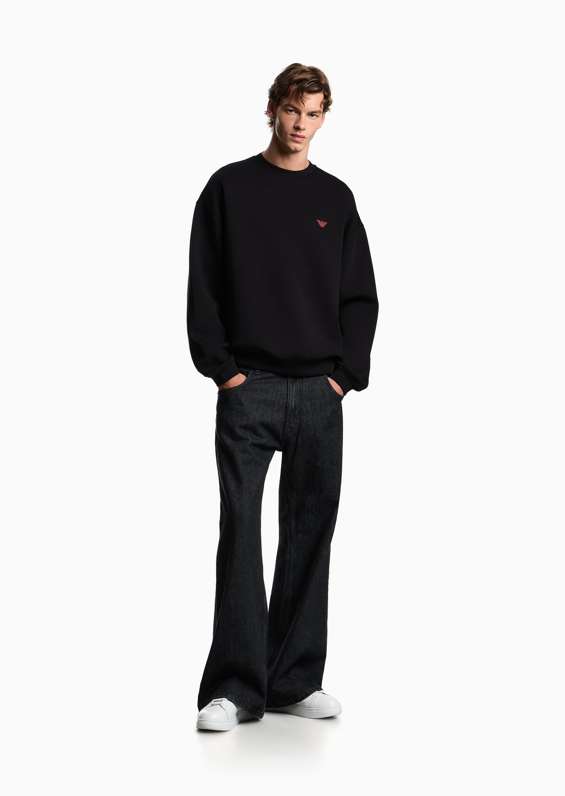Emporio Armani 易烊千玺特别限定系列男女同款圆领套头卫衣