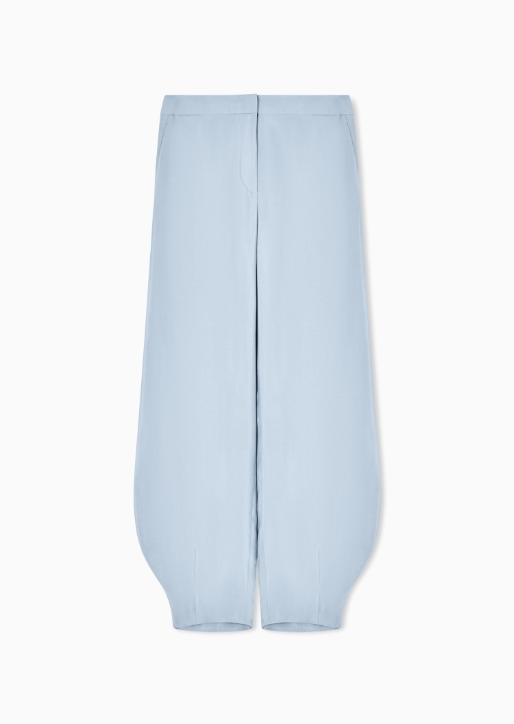 Giorgio Armani 女士宽松长款直筒垂感商务通勤休闲裤