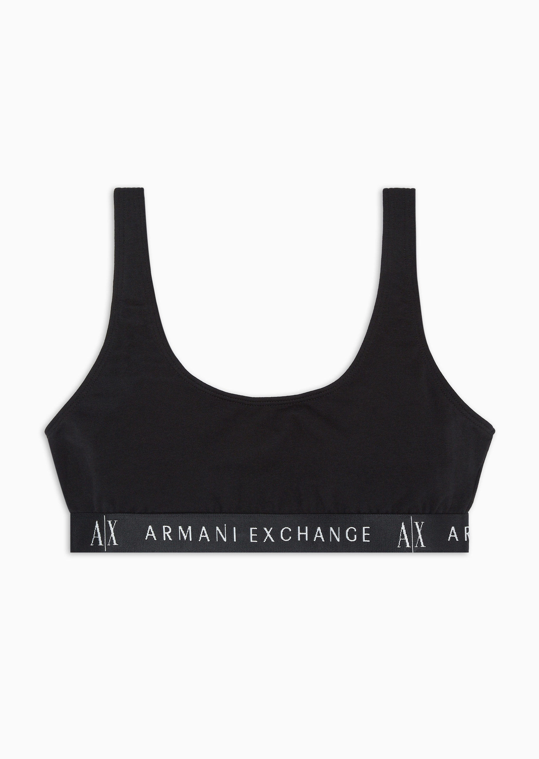 ARMANI EXCHANGE 女士纯棉弹力合身无袖U型领背心式运动文胸