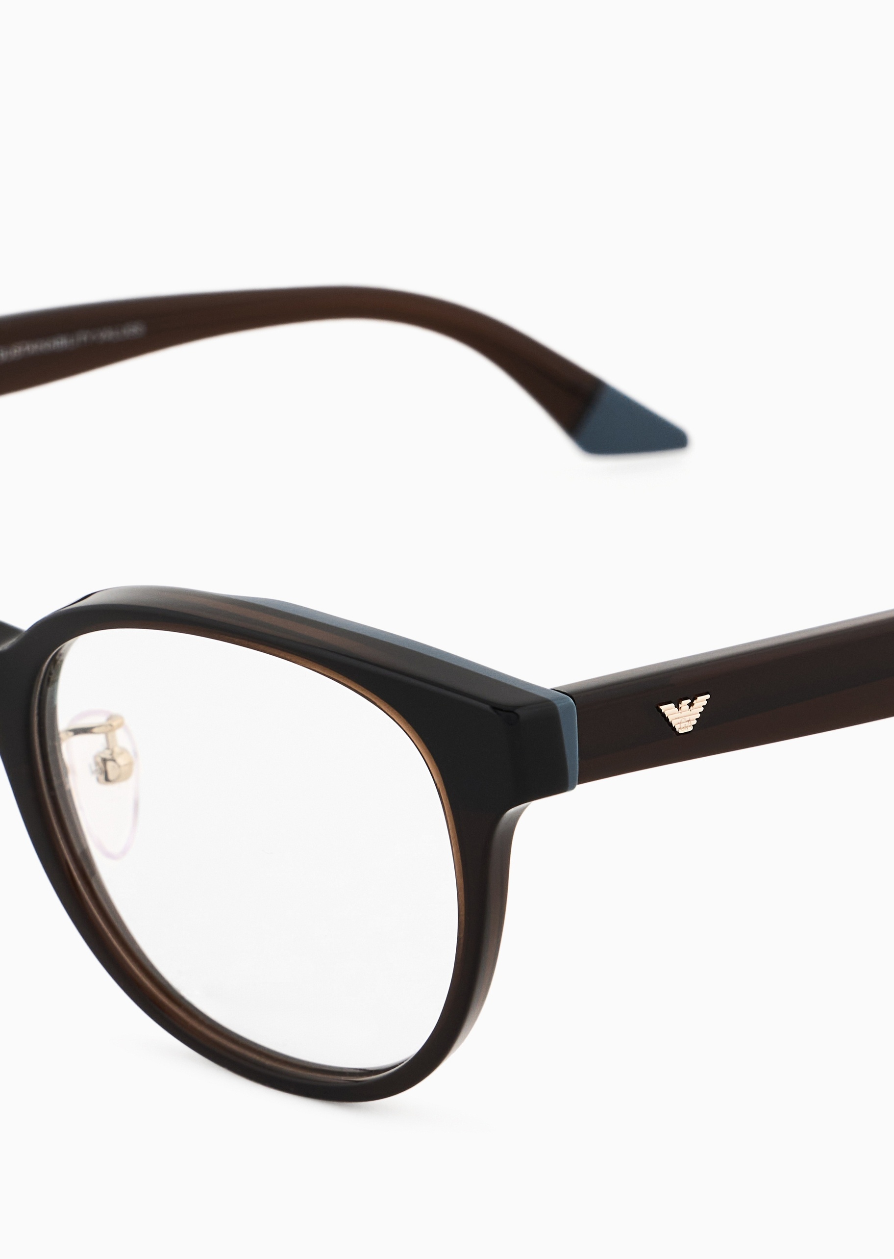 Emporio Armani 白鹿同款女士圆形边框鹰标时尚优雅光学眼镜