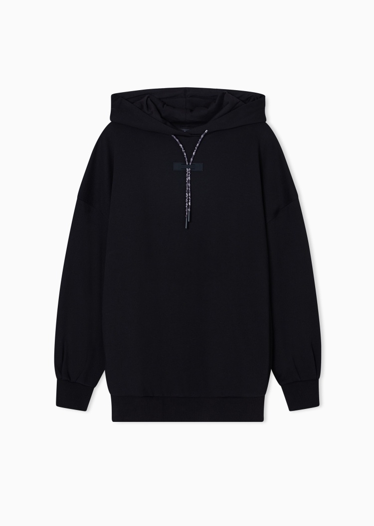 ARMANI EXCHANGE 女士全棉宽松长袖连帽落肩重磅套头卫衣