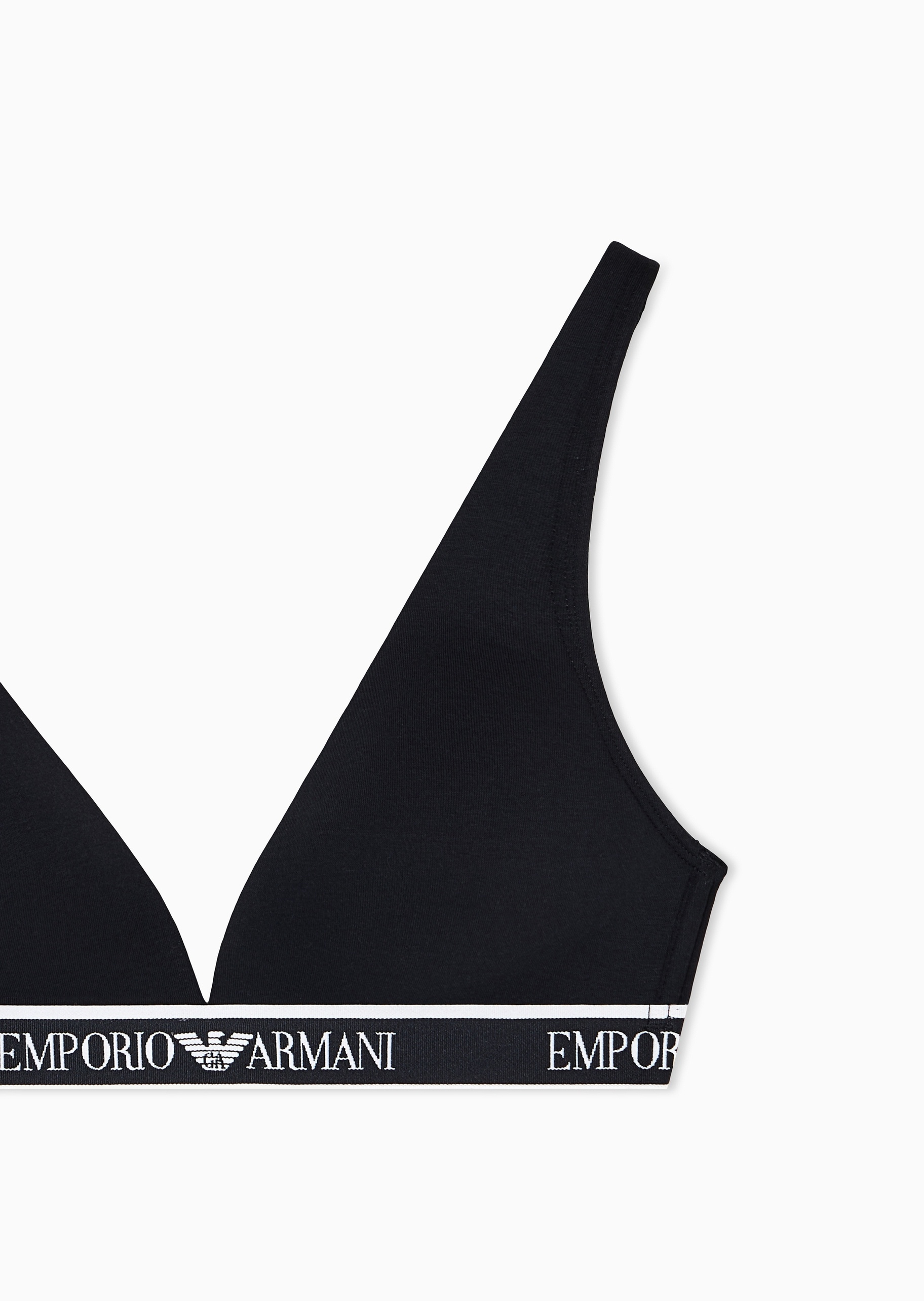 Emporio Armani 女士纯棉弹力三角杯可调节肩带文胸