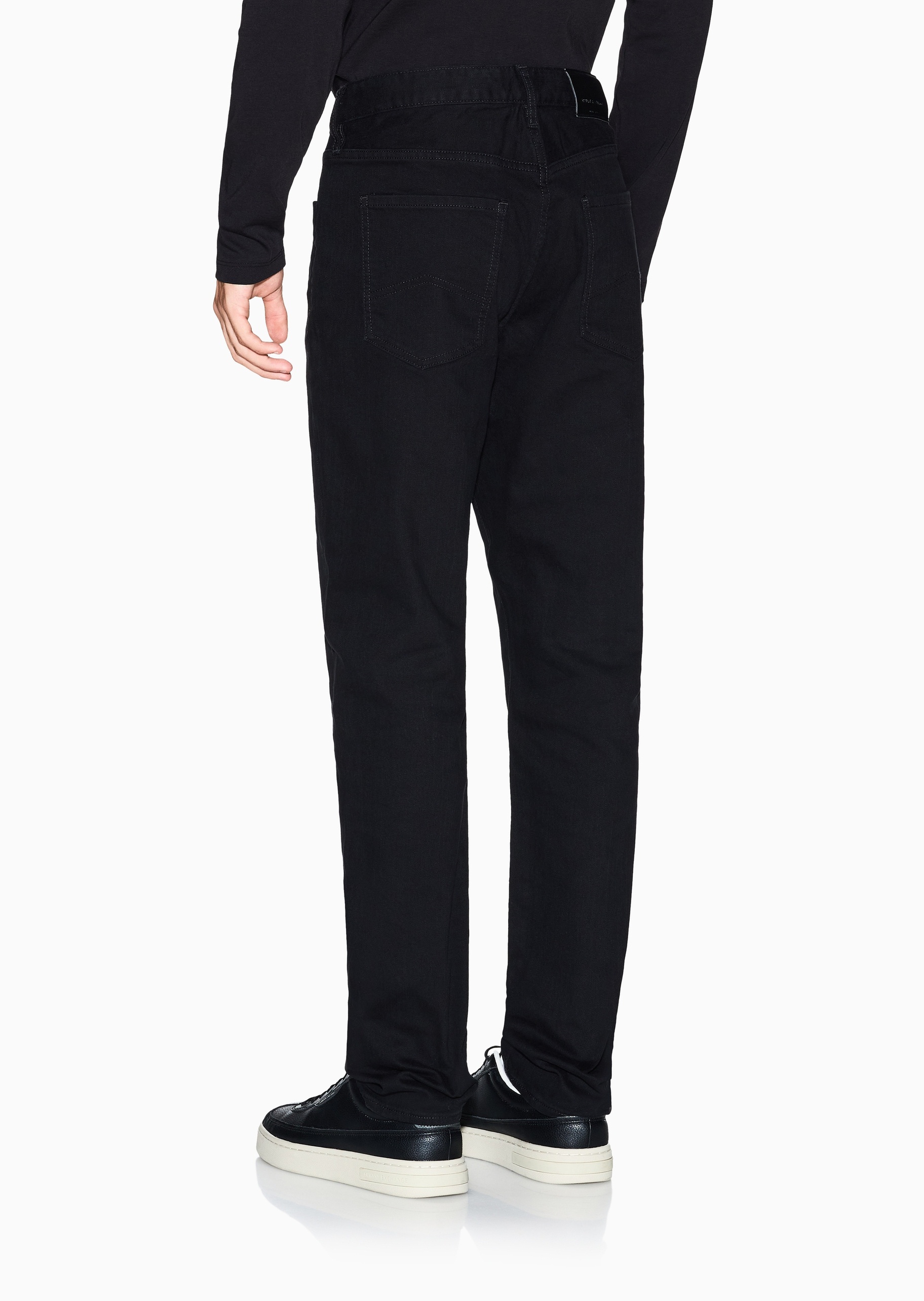 ARMANI EXCHANGE 男士纯棉微弹修身低腰长款锥形窄脚牛仔裤