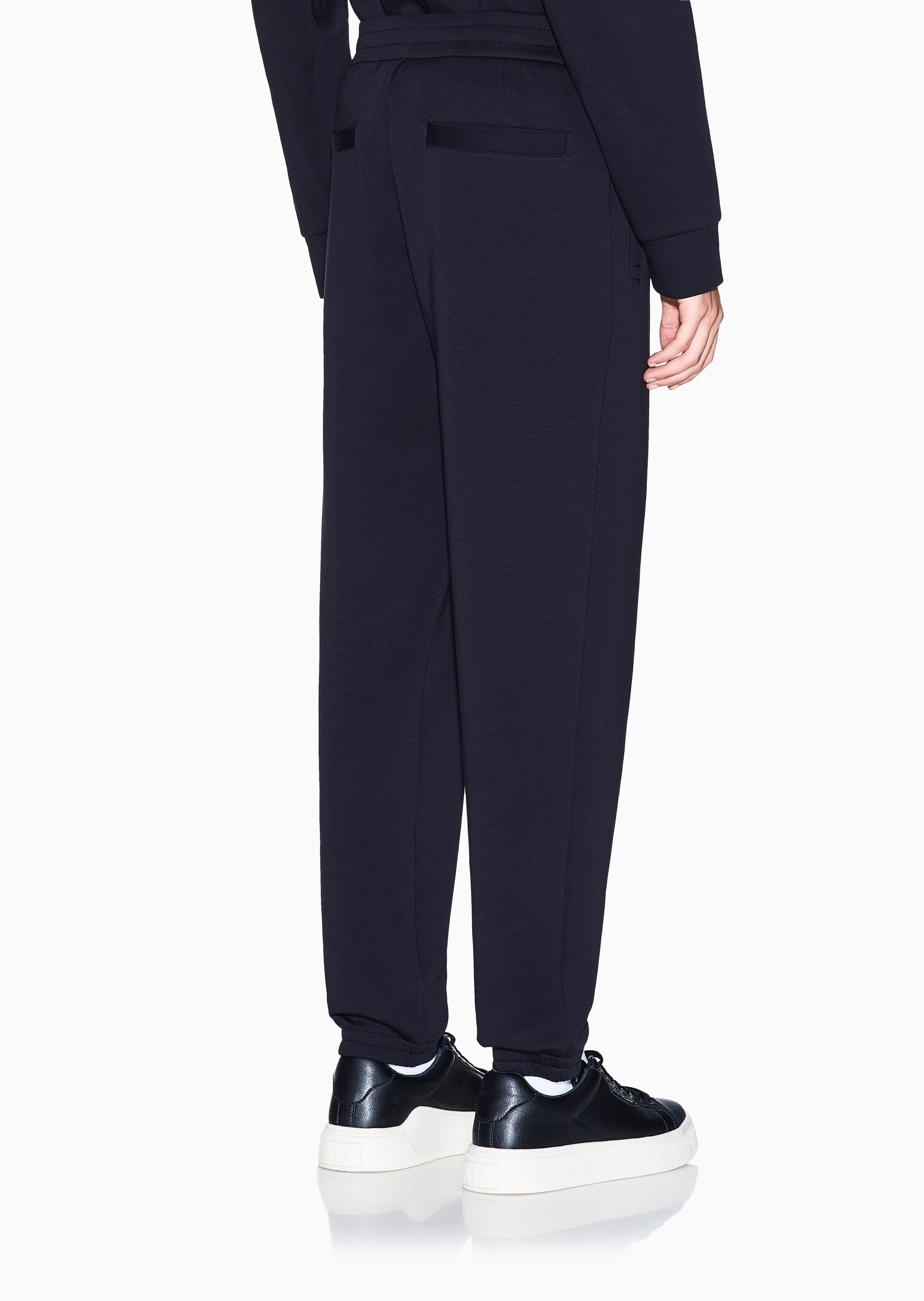 ARMANI EXCHANGE 男士棉质微弹合身长款锥形束脚重磅卫裤