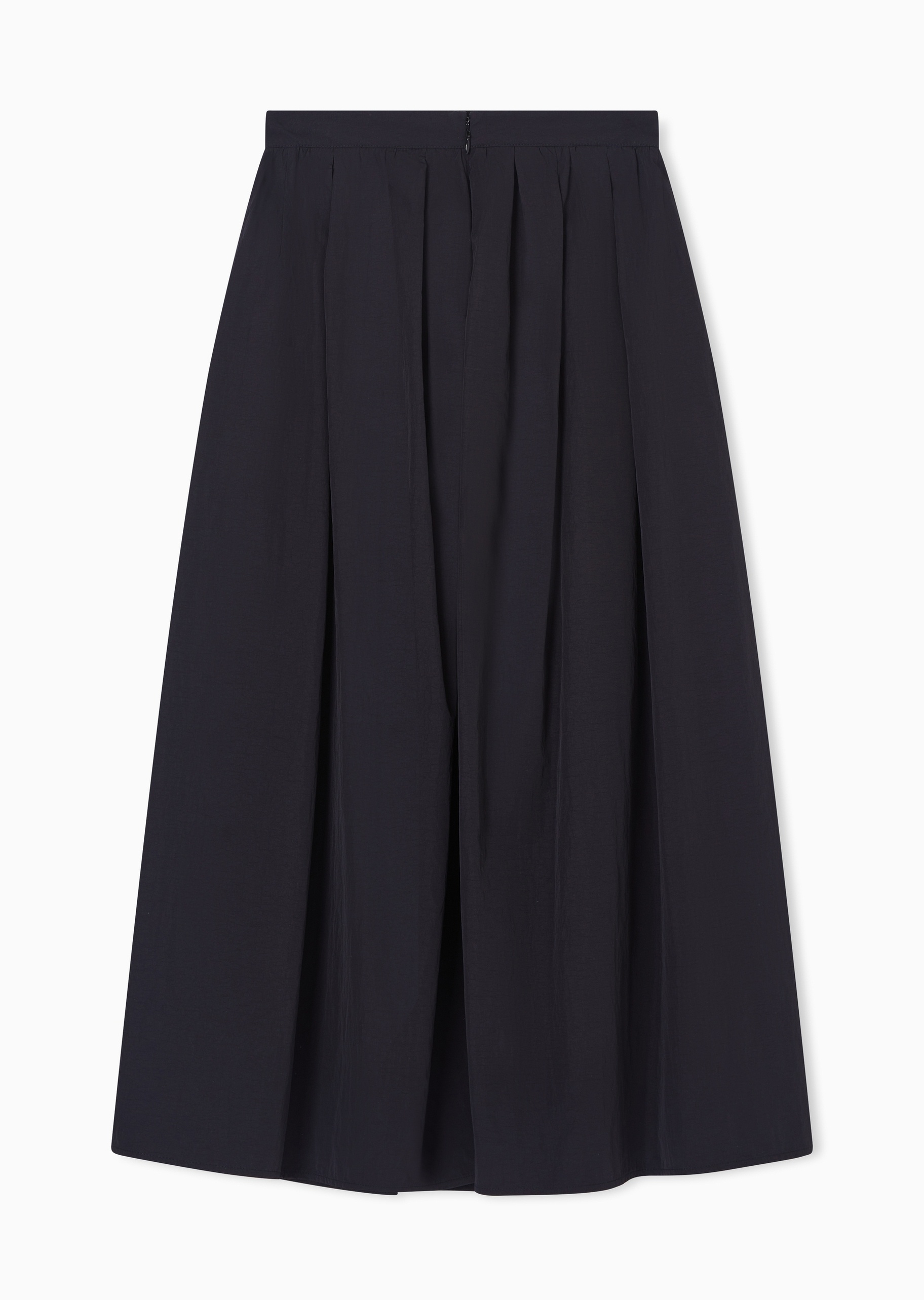 Emporio Armani 女士长款伞形褶裥纯色优雅时尚半身裙