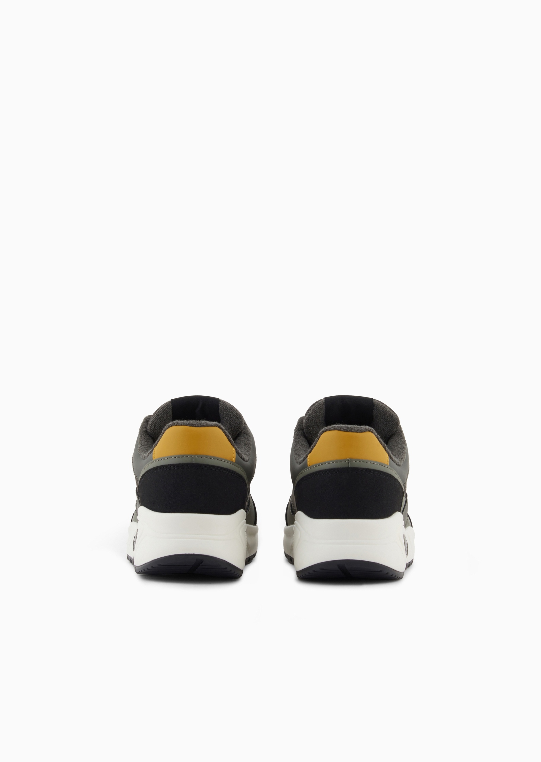 ARMANI EXCHANGE 男士系带低帮厚底网面拼接休闲鞋