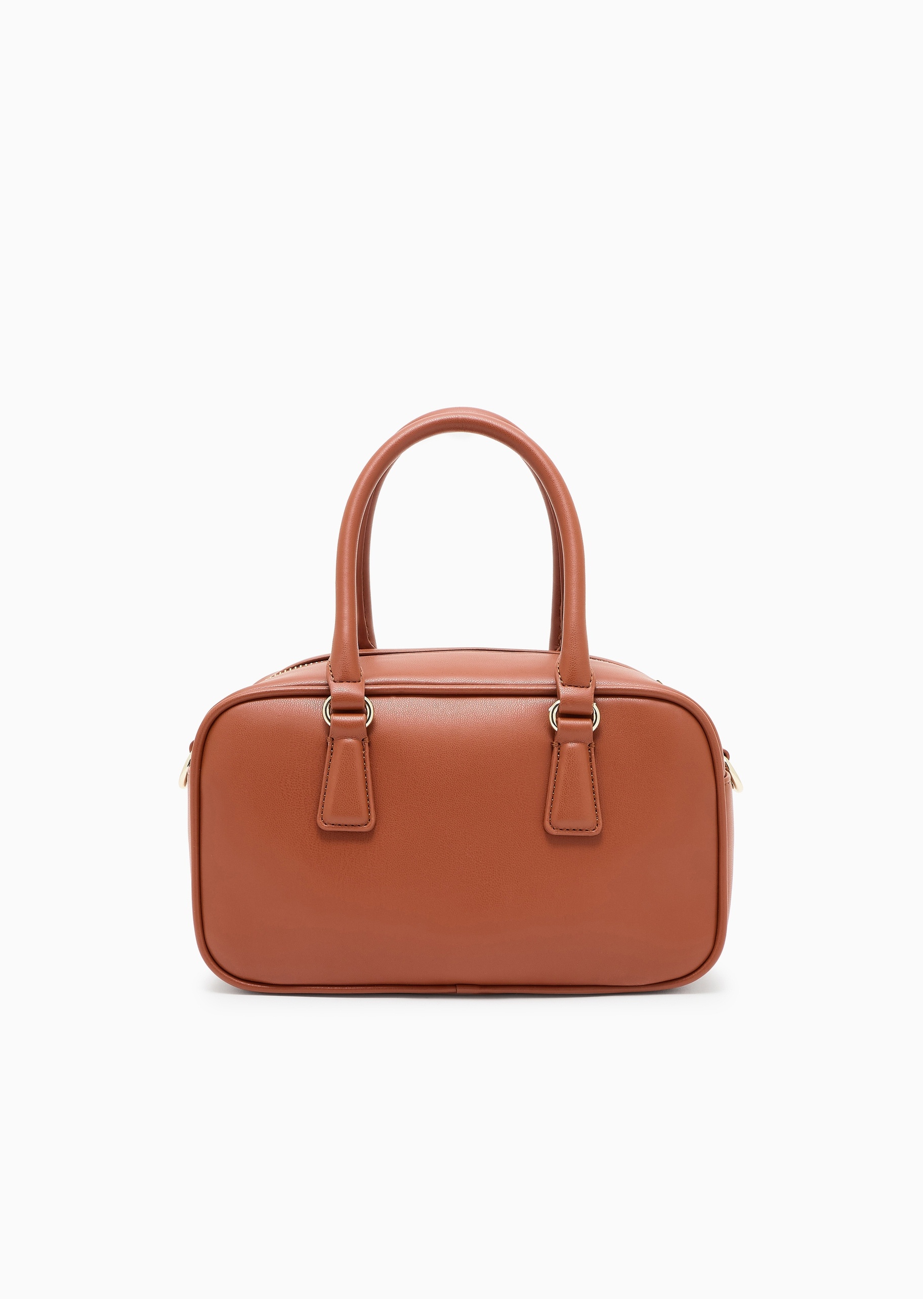 ARMANI EXCHANGE 女士复古商务通勤单肩手提保龄球包