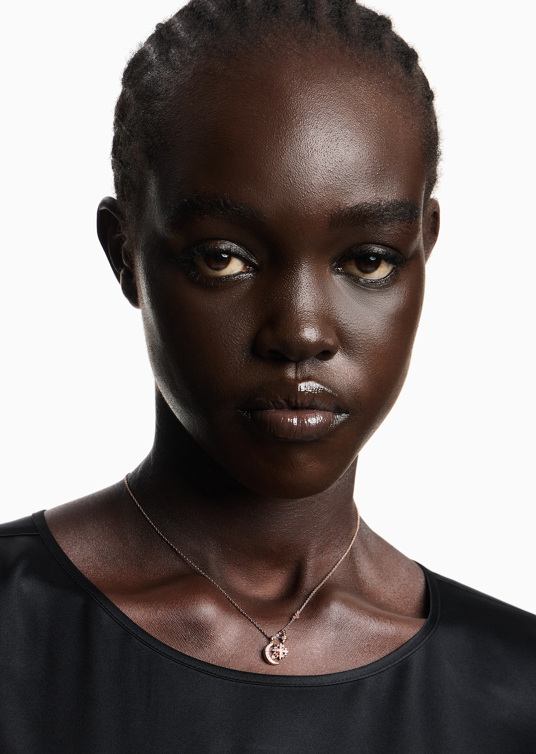 Emporio Armani 【预售】白鹿同款女士密镶月亮星星龙虾扣项链