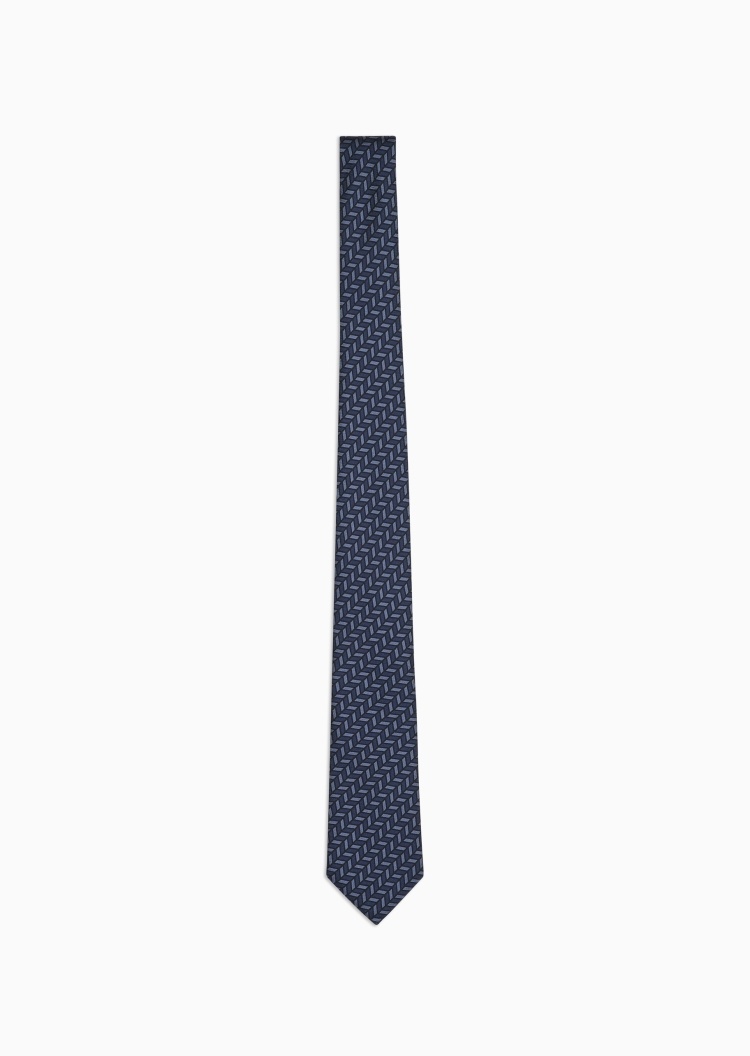 Giorgio Armani 男士桑蚕丝手打箭头型通体印花都市休闲领带