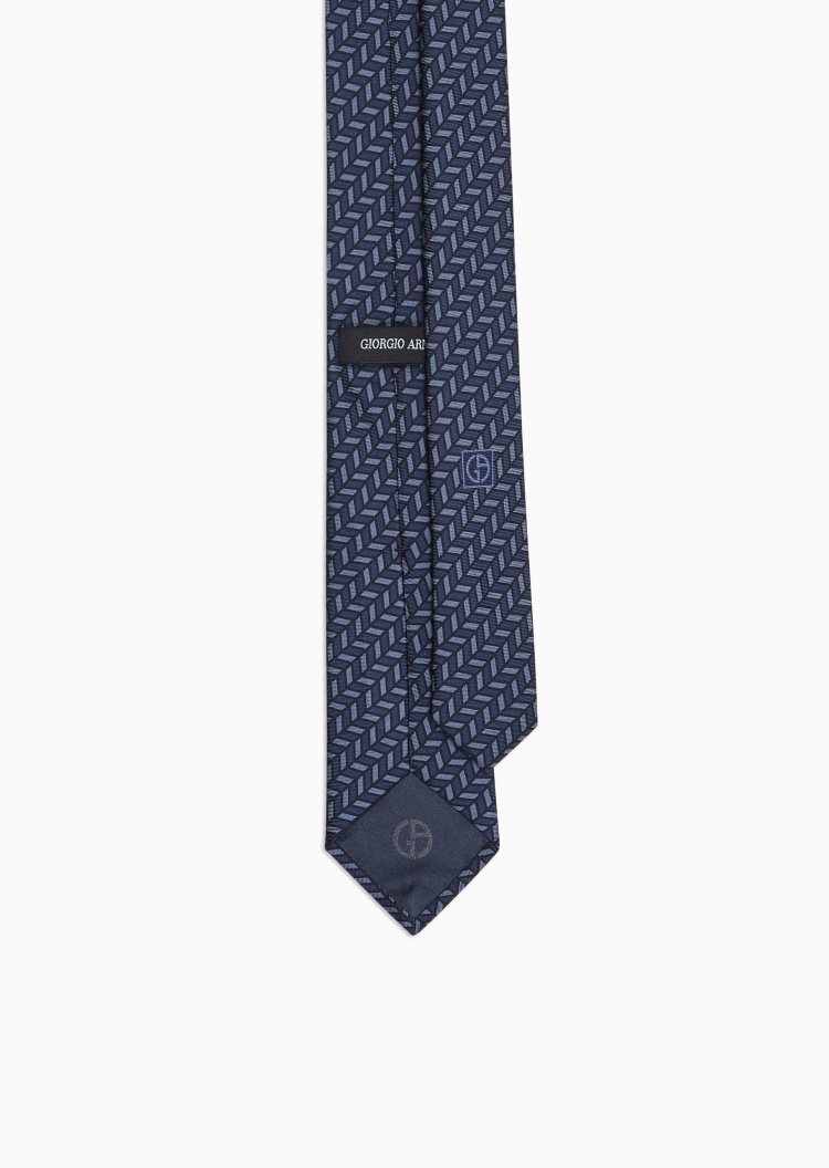 Giorgio Armani 男士桑蚕丝手打箭头型通体印花都市休闲领带