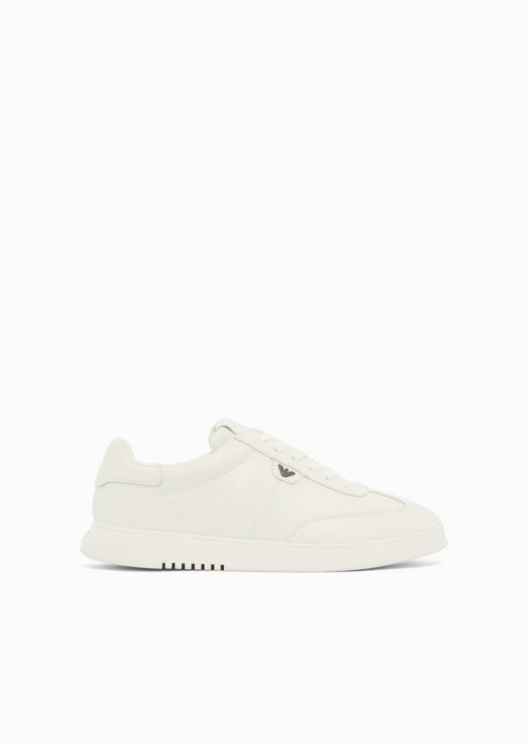 Emporio Armani 男士系带低帮波形金属鹰标板鞋运动鞋