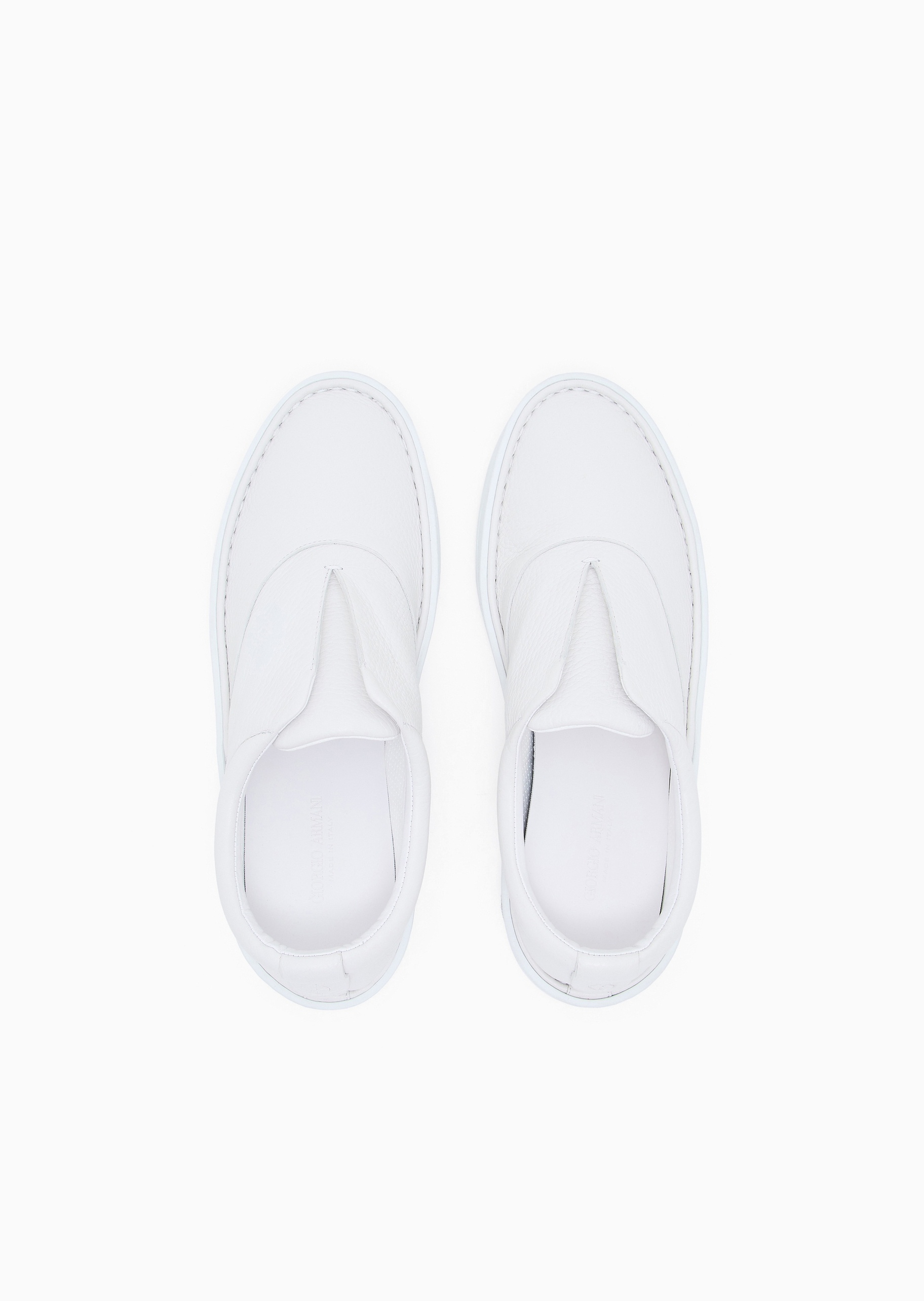 Giorgio Armani 男士鹿皮革一脚蹬低帮休闲懒人便鞋