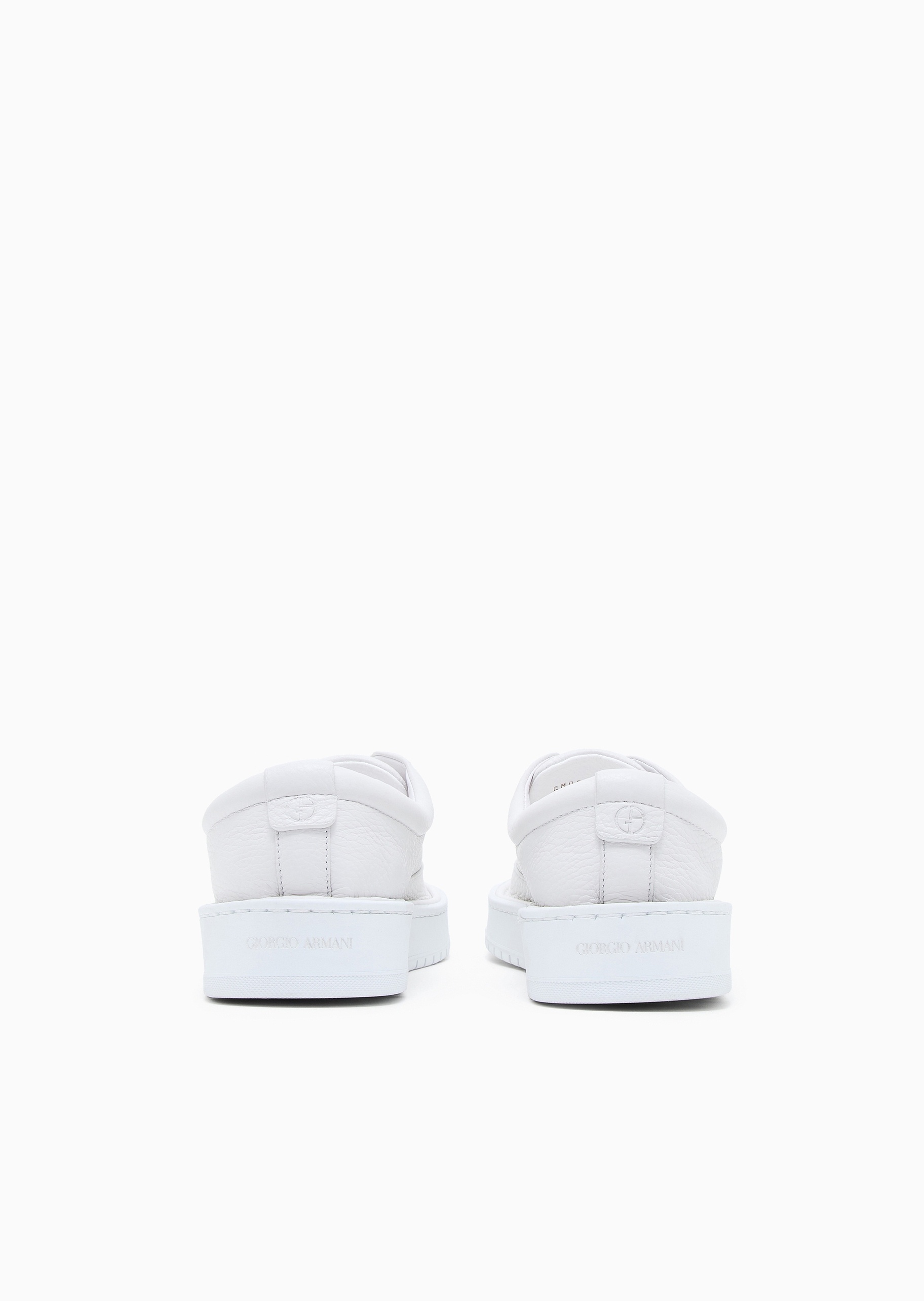 Giorgio Armani 男士鹿皮革一脚蹬低帮休闲懒人便鞋