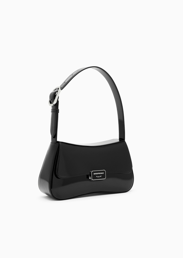Emporio Armani 女士翻盖Hobo可调节肩带手提单肩包