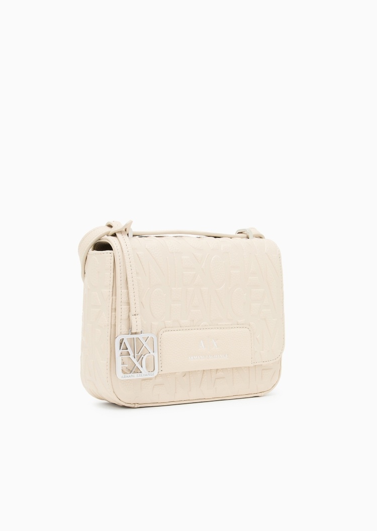 ARMANI EXCHANGE 女士翻盖磁扣可调节肩带单肩斜挎包