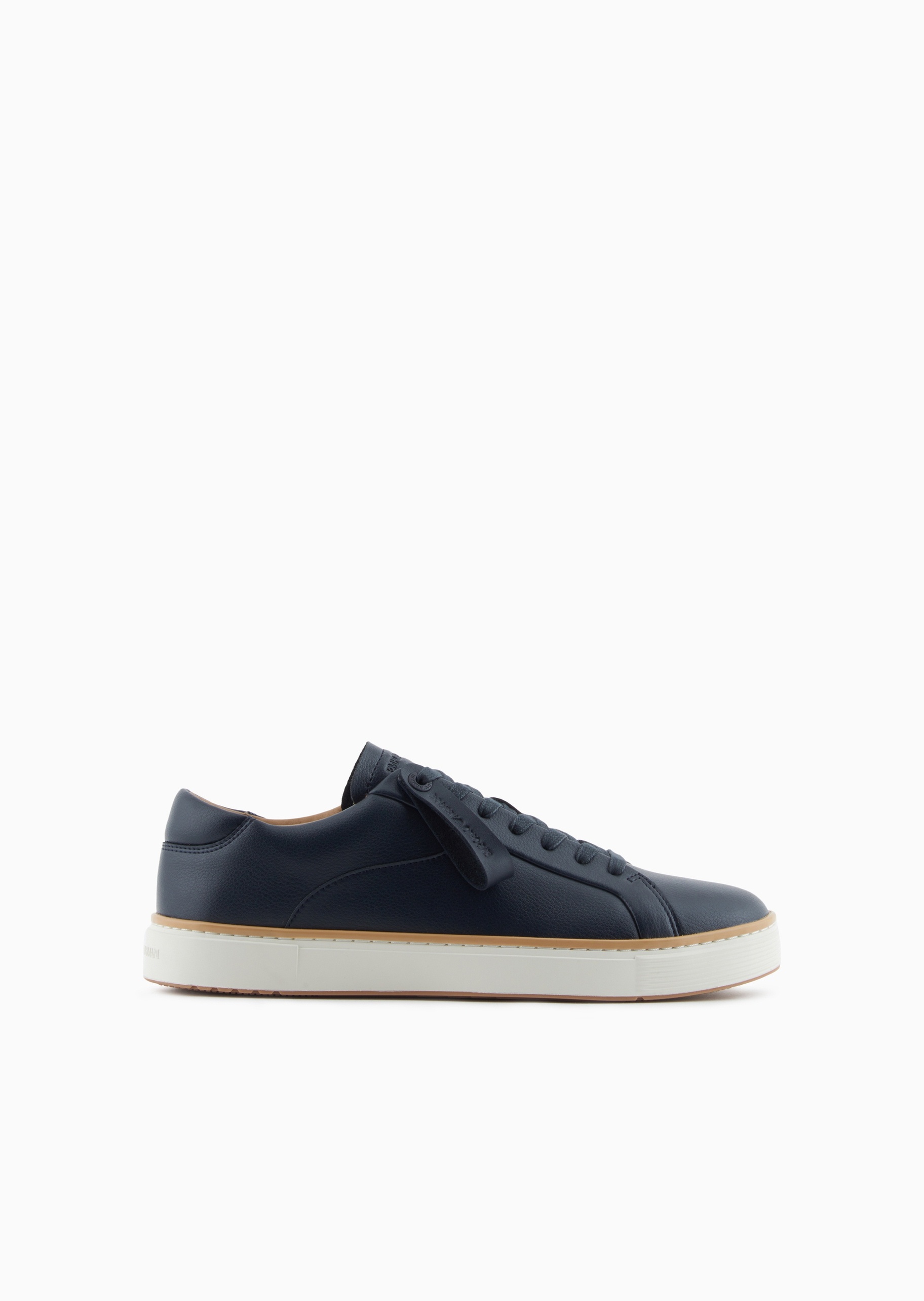 Emporio Armani 男士牛皮剖层革绑带休闲运动板鞋