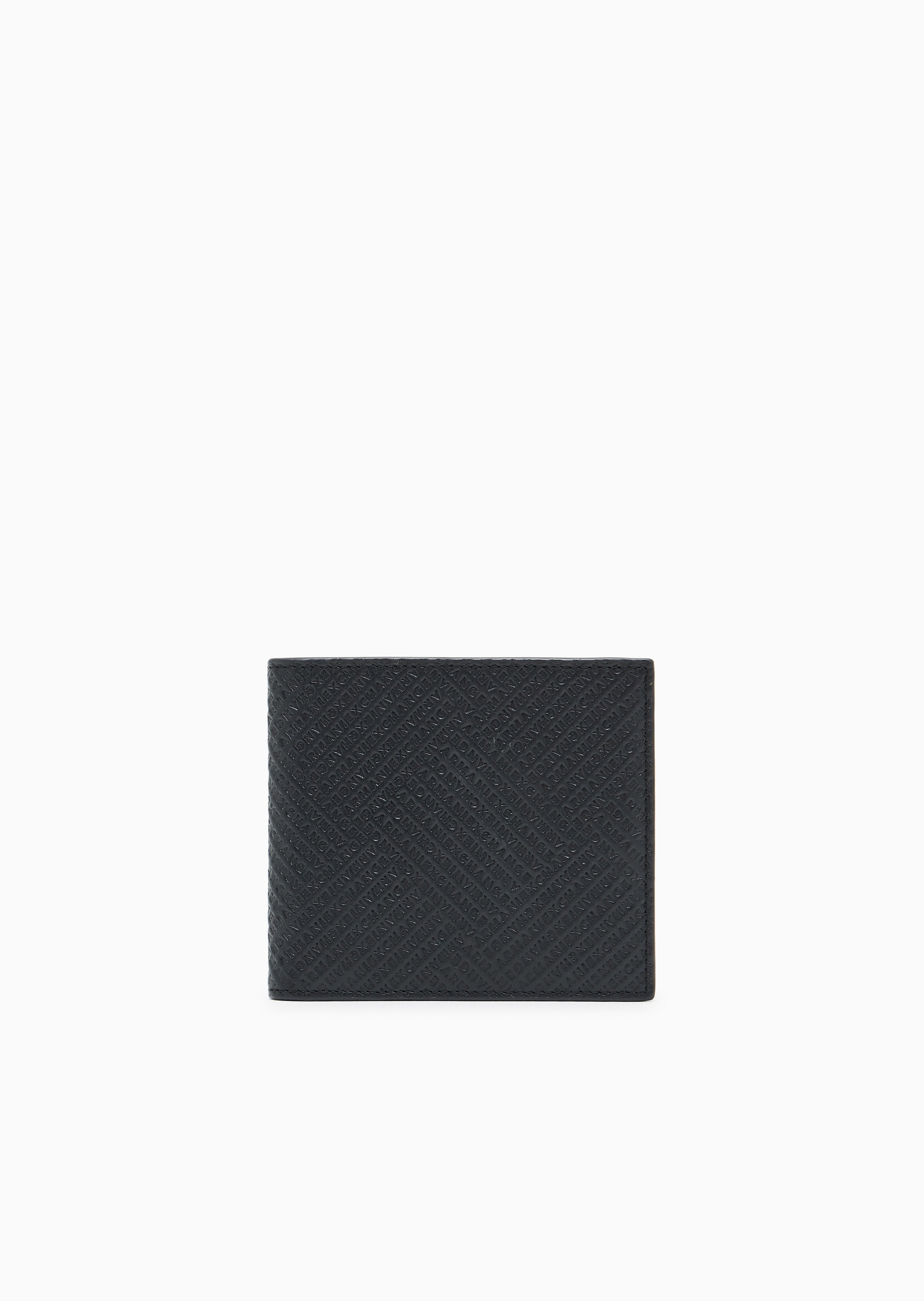 ARMANI EXCHANGE 男士牛皮革对折多卡位压花手拿钱包