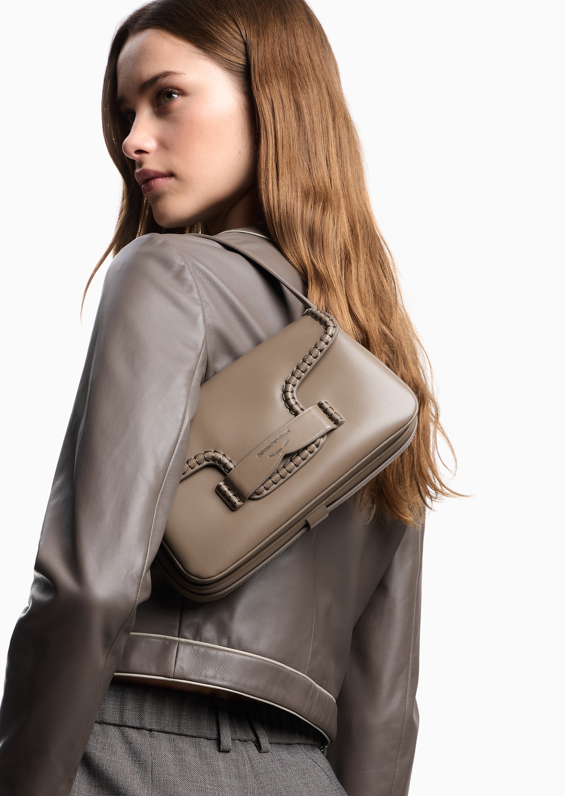 Emporio Armani 女士商务休闲通勤手提单肩斜挎包