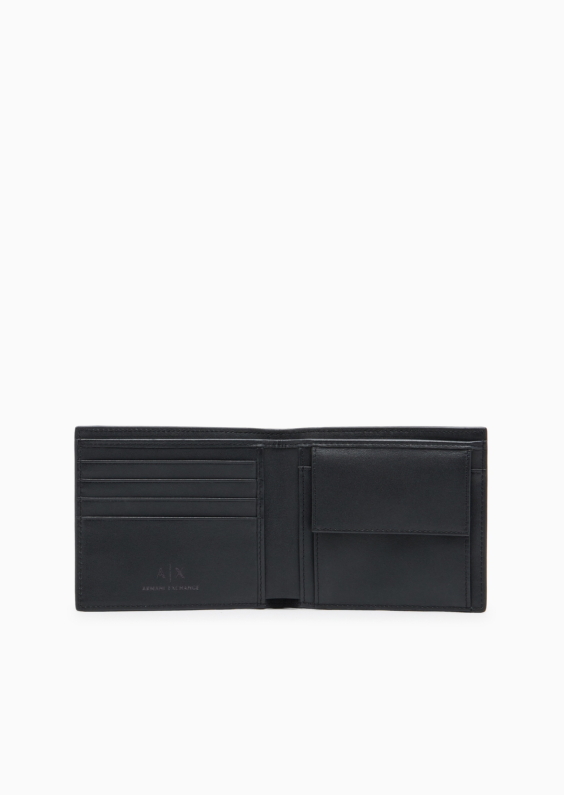 ARMANI EXCHANGE 男士牛皮革对折多卡位压花手拿钱包