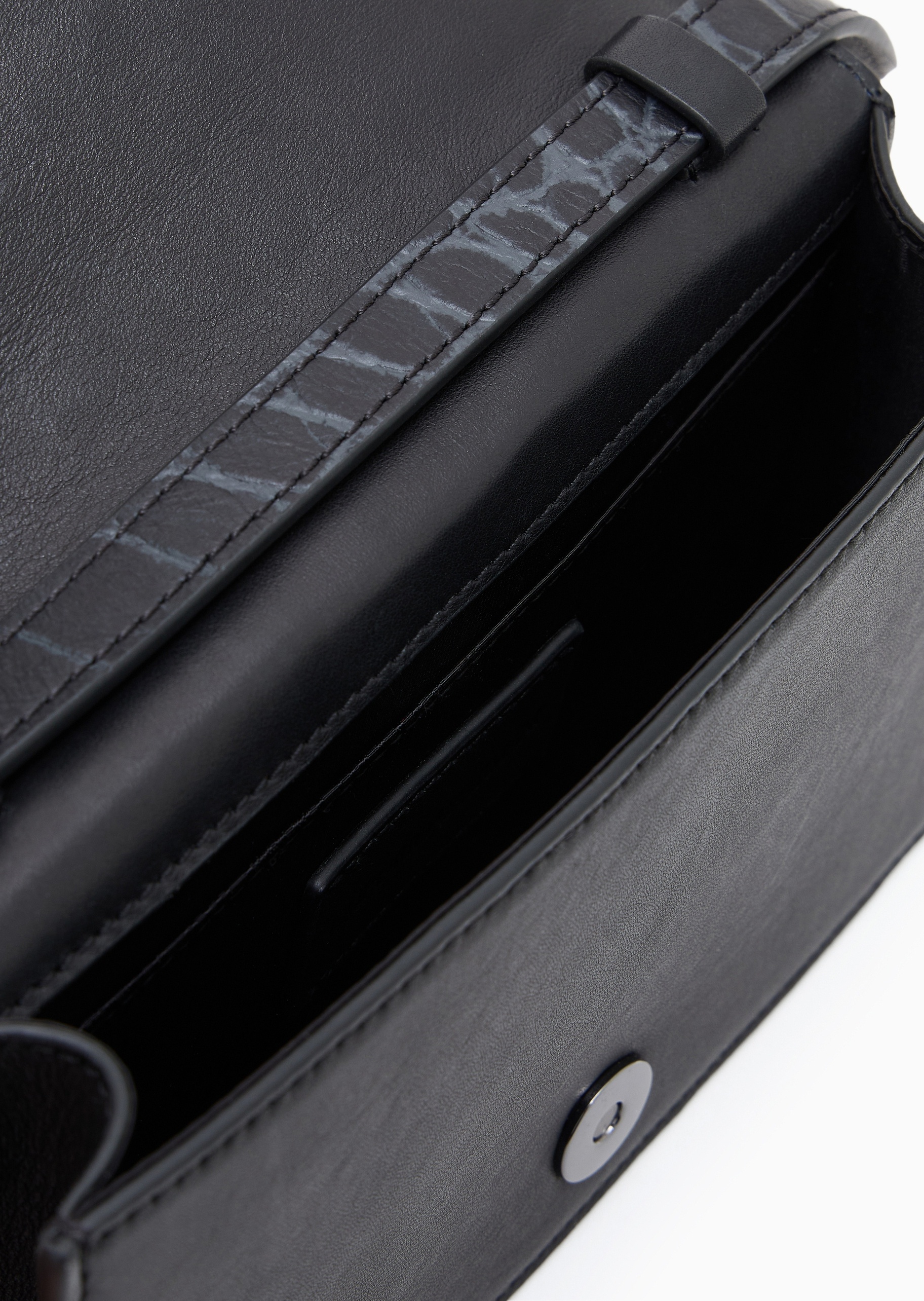 Emporio Armani 男士牛皮革翻盖商务通勤迷你斜挎包