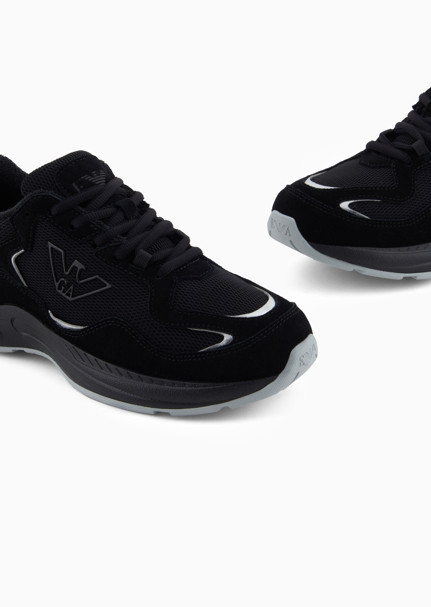 Emporio Armani 女士拼接轻户外休闲运动厚底老爹鞋