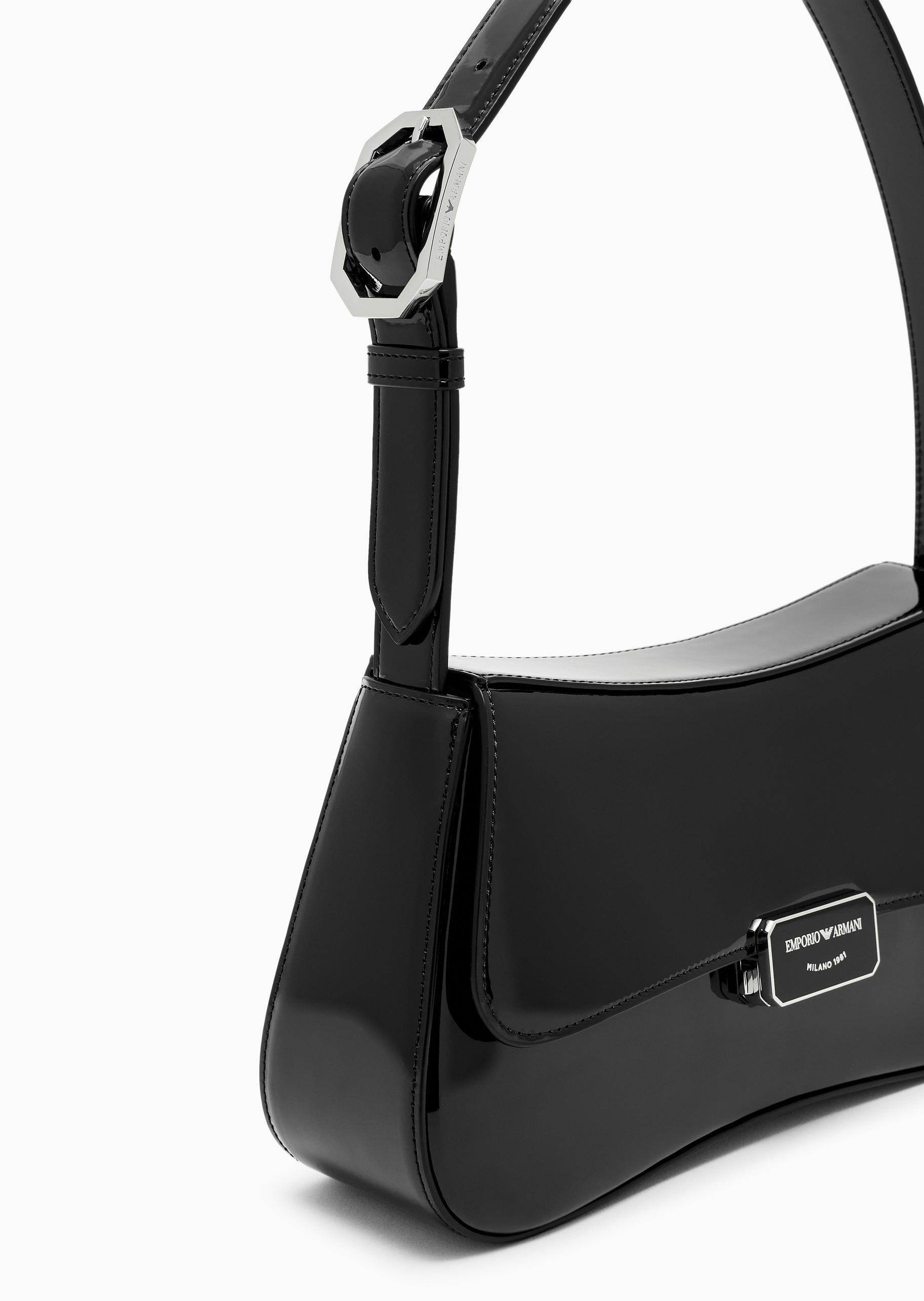 Emporio Armani 女士翻盖Hobo可调节肩带手提单肩包