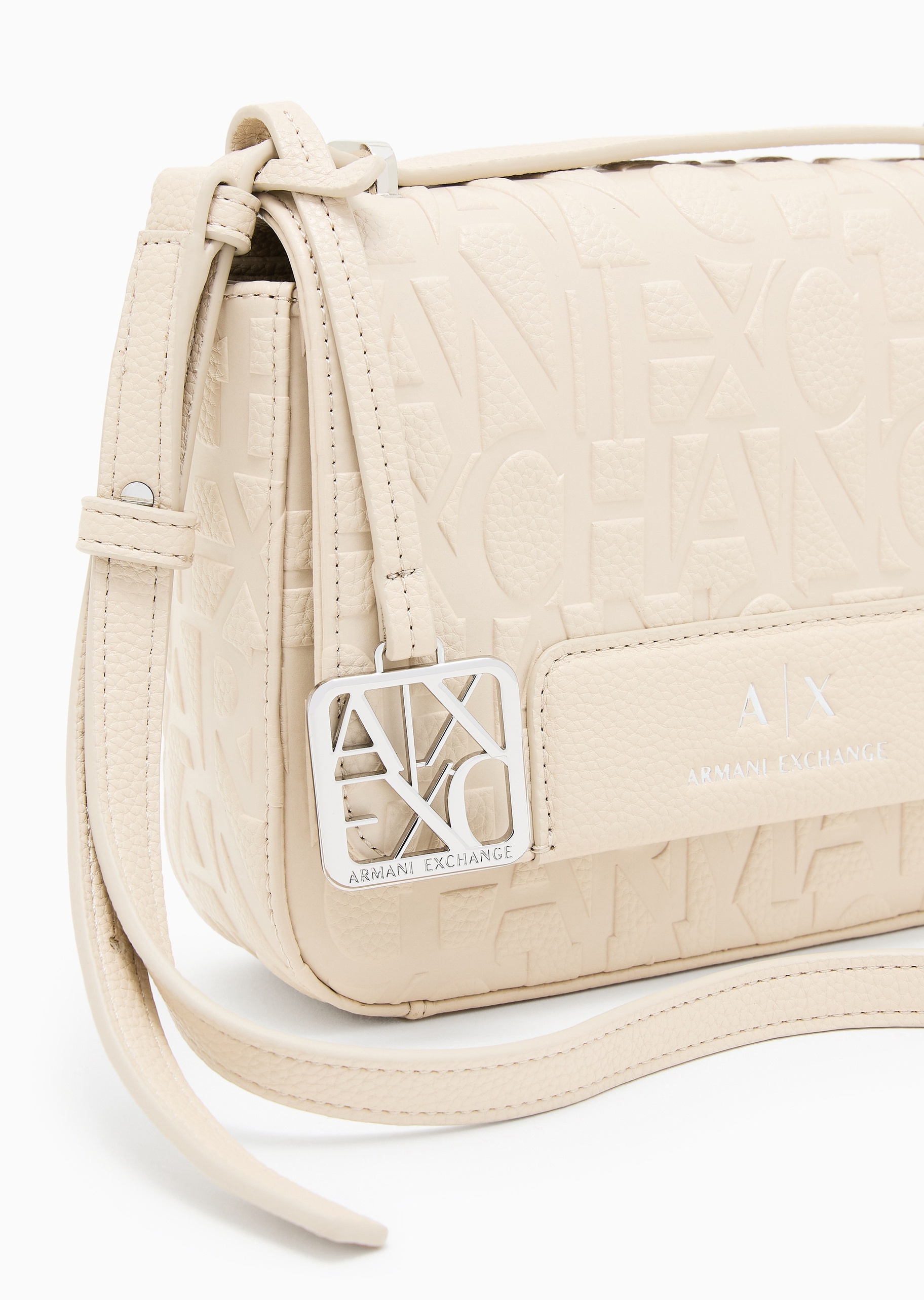 ARMANI EXCHANGE 女士翻盖磁扣可调节肩带单肩斜挎包