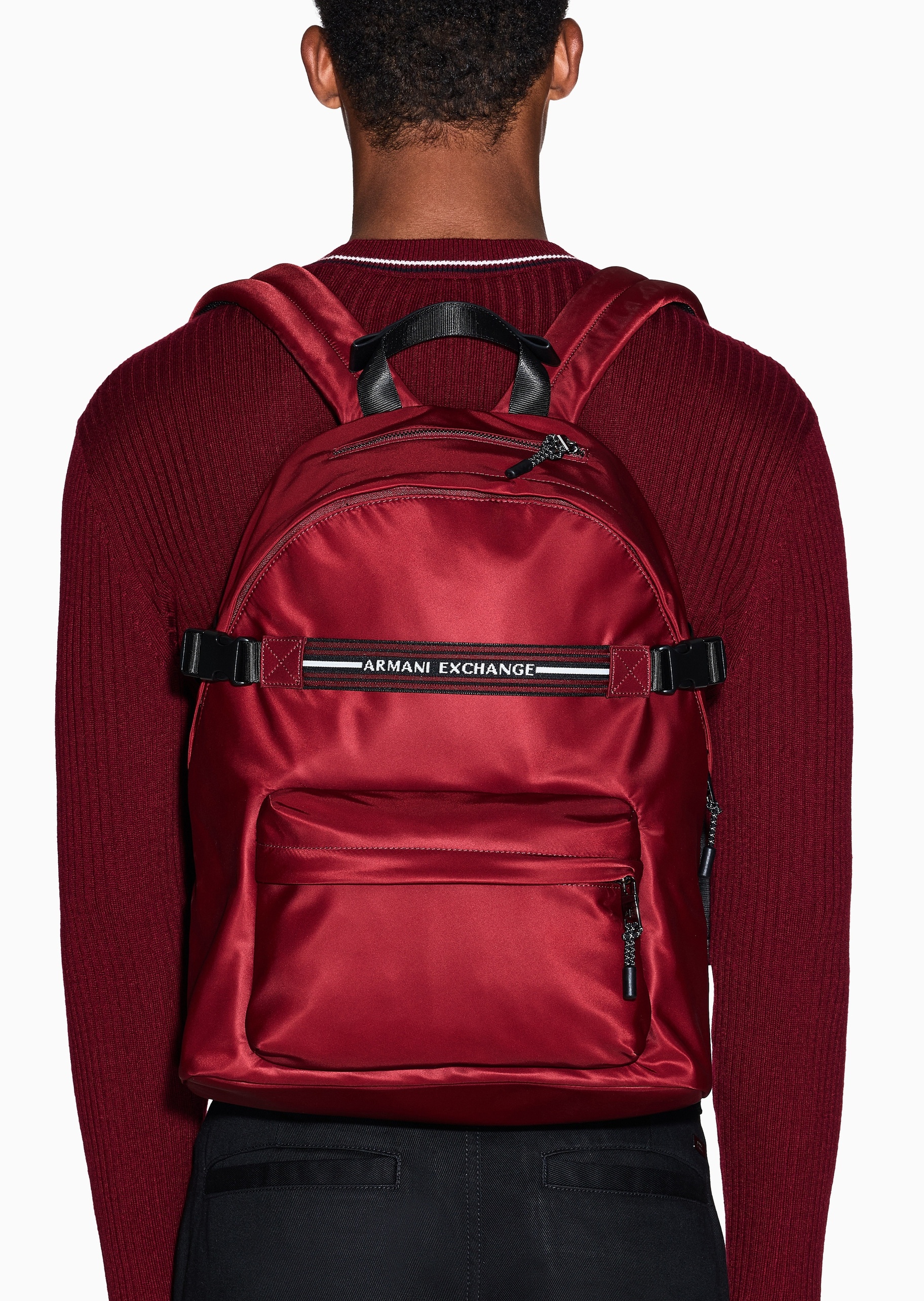 ARMANI EXCHANGE 男士运动风通勤休闲大容量双肩背包