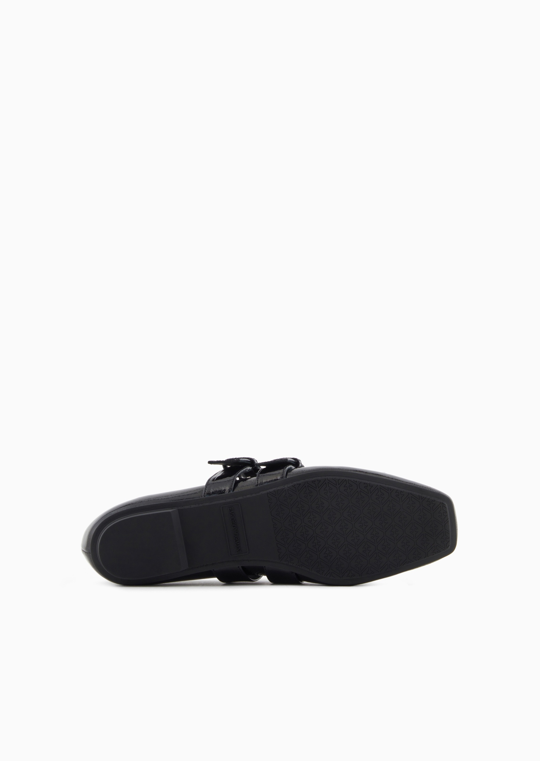 Emporio Armani 女士漆面牛皮通勤休闲玛丽珍平底鞋