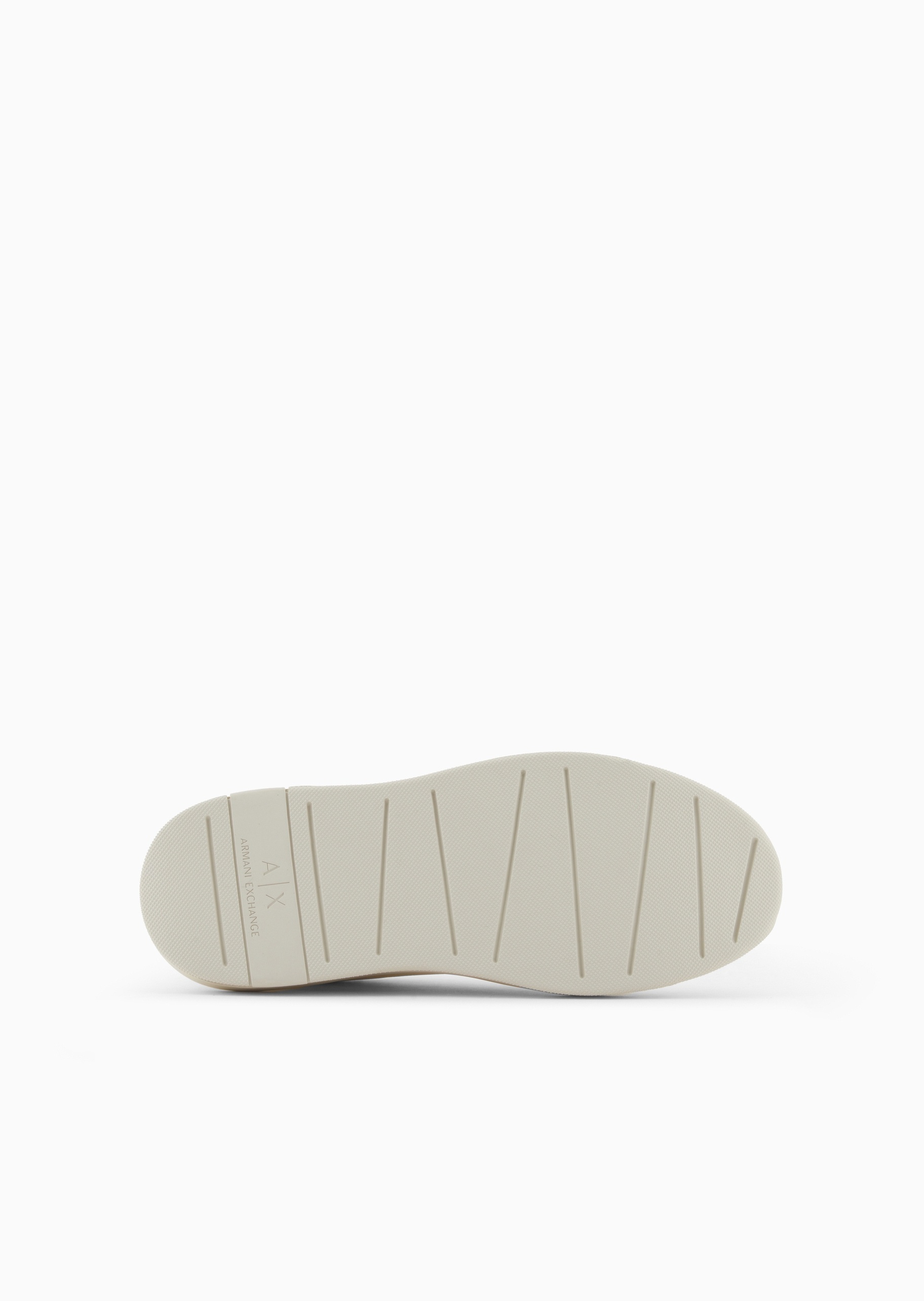 ARMANI EXCHANGE 男士系带低帮圆头厚底字母印花运动鞋