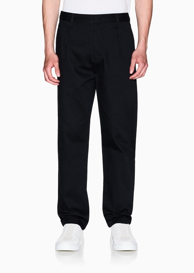 ARMANI EXCHANGE 男士全棉宽松长款直筒纯色休闲裤