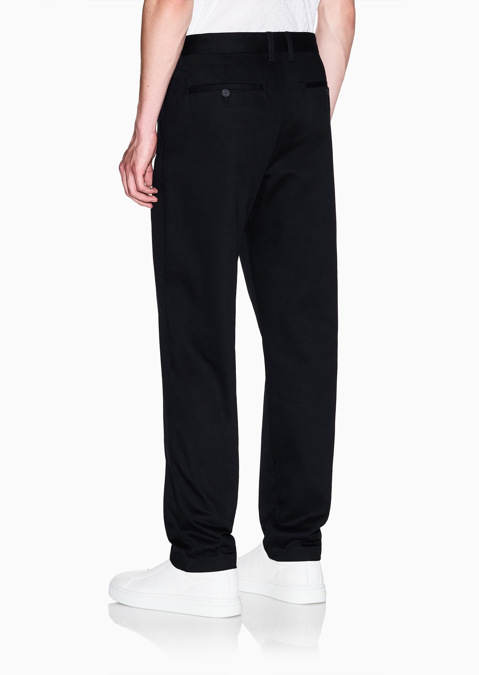 ARMANI EXCHANGE 男士全棉宽松长款直筒纯色休闲裤