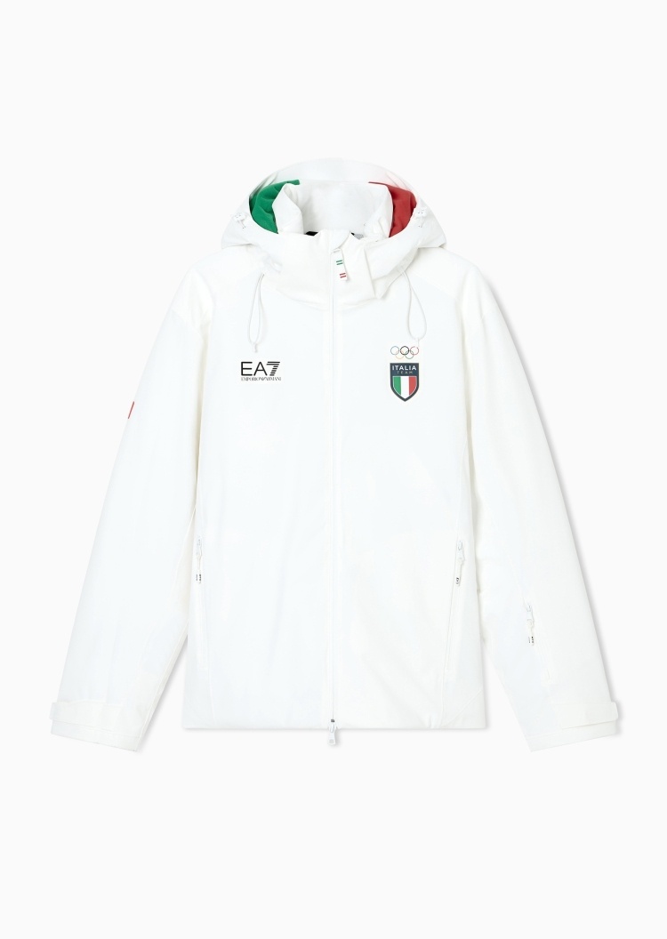 EA7 男士连帽运动户外滑雪棉服