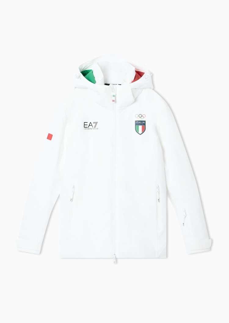 EA7 女士长袖连帽直身运动户外滑雪棉服