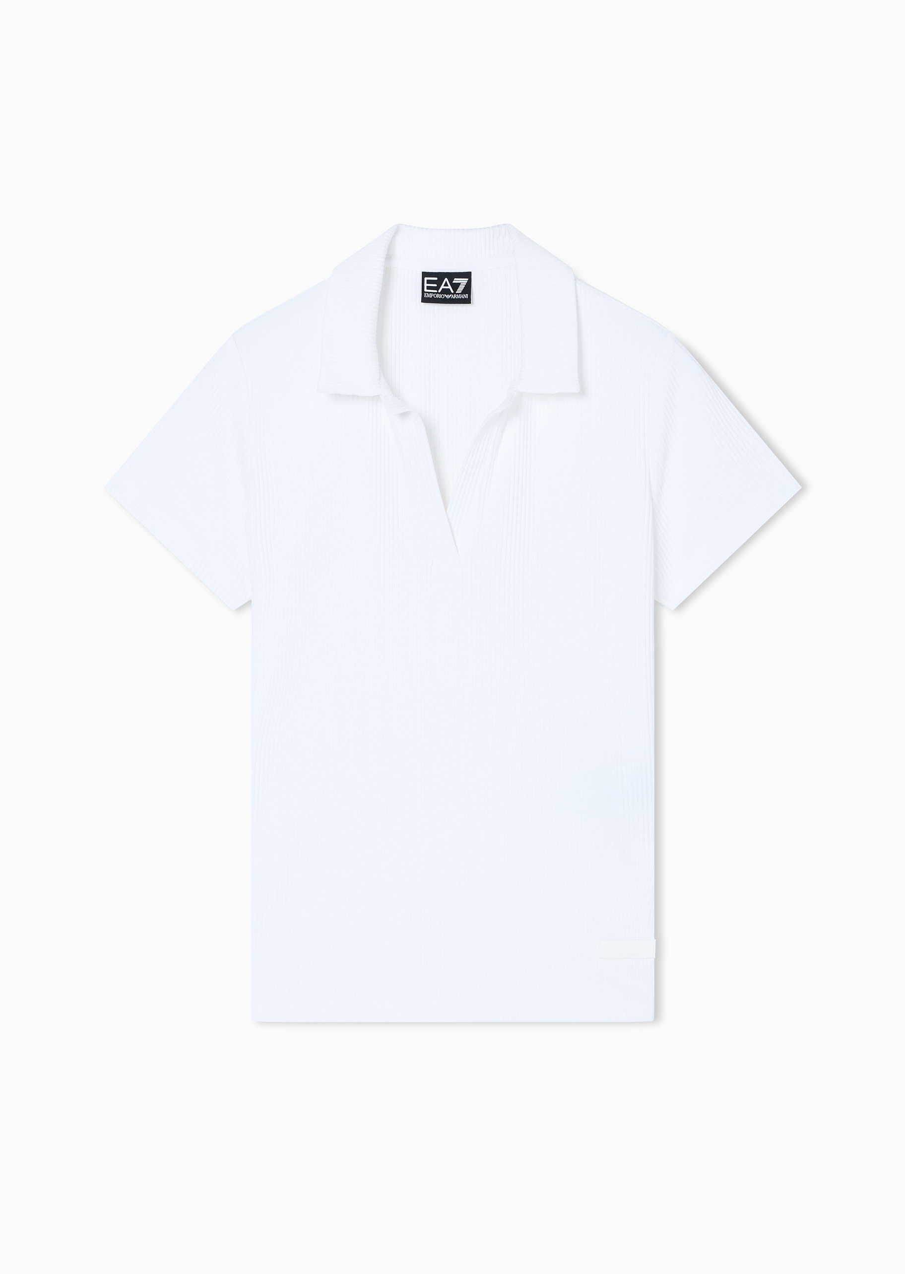 EA7 女士短袖翻领运动纯色Polo衫