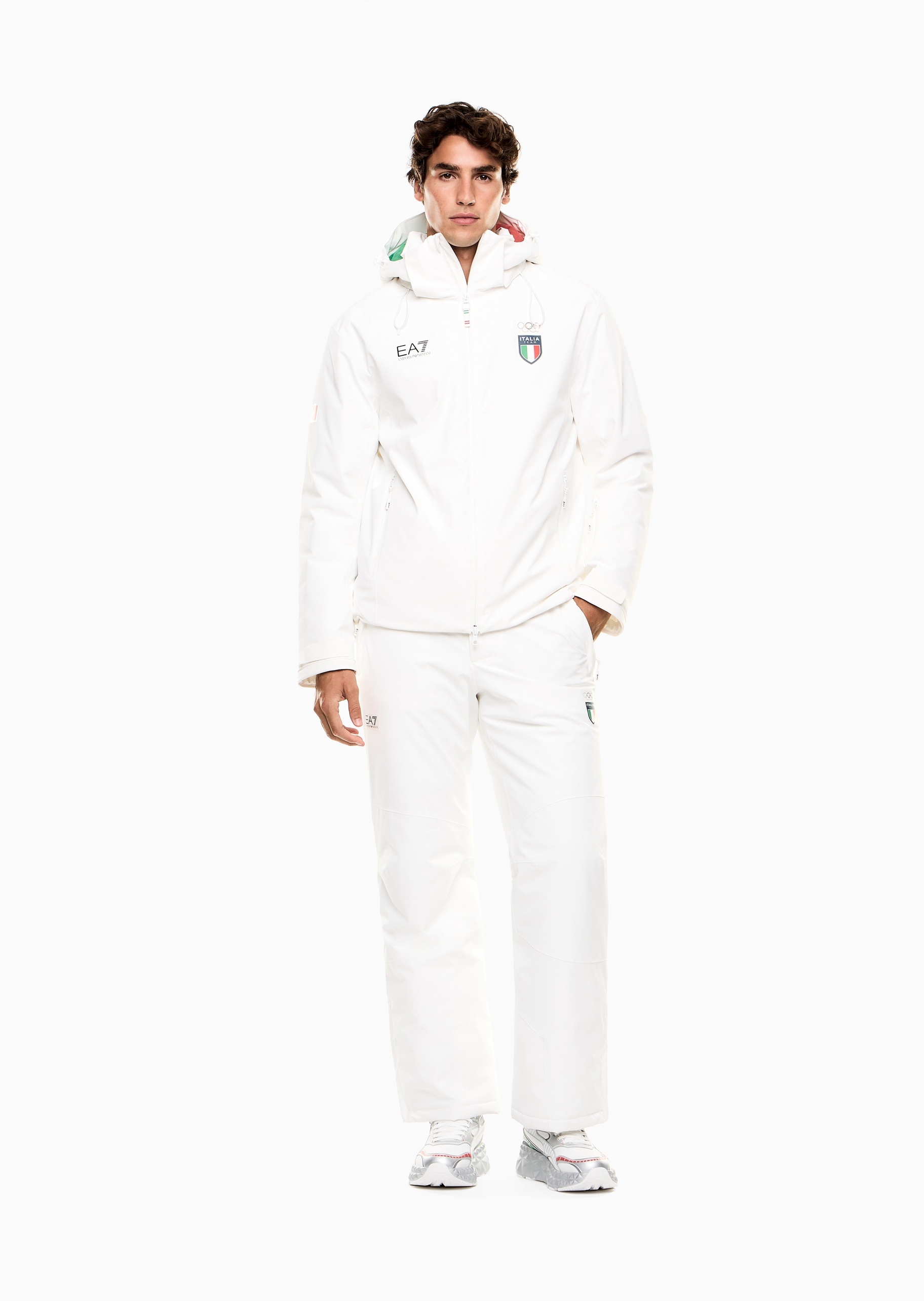 EA7 男士连帽运动户外滑雪棉服