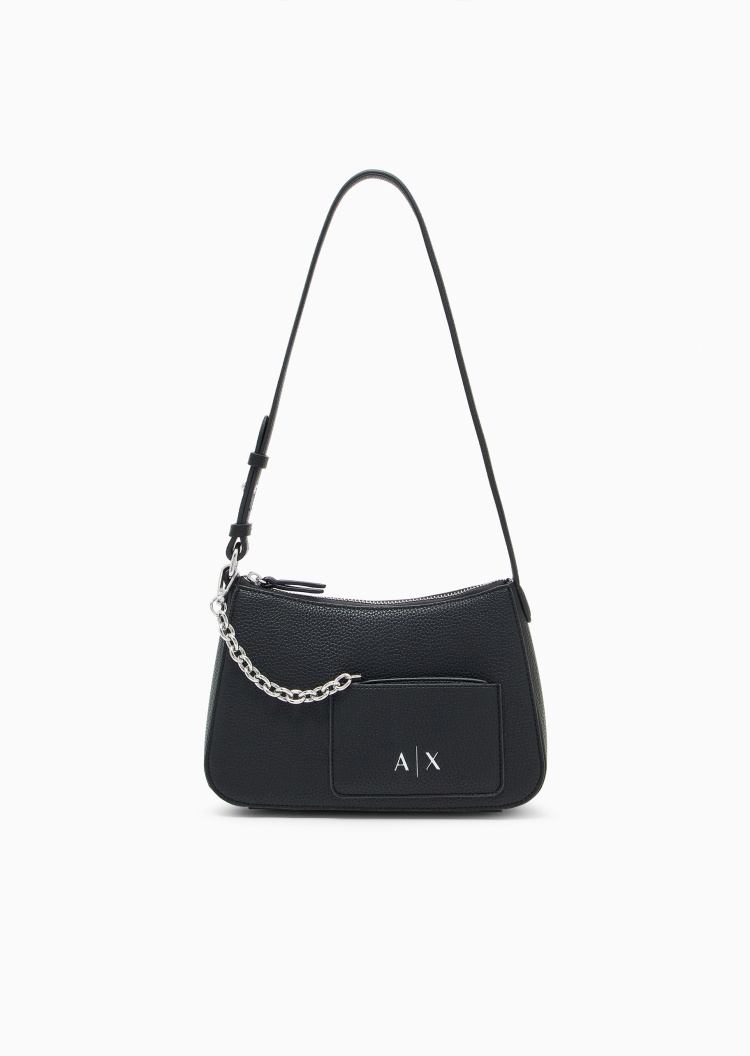 ARMANI EXCHANGE 女士拉链Hobo可调节肩带单肩包