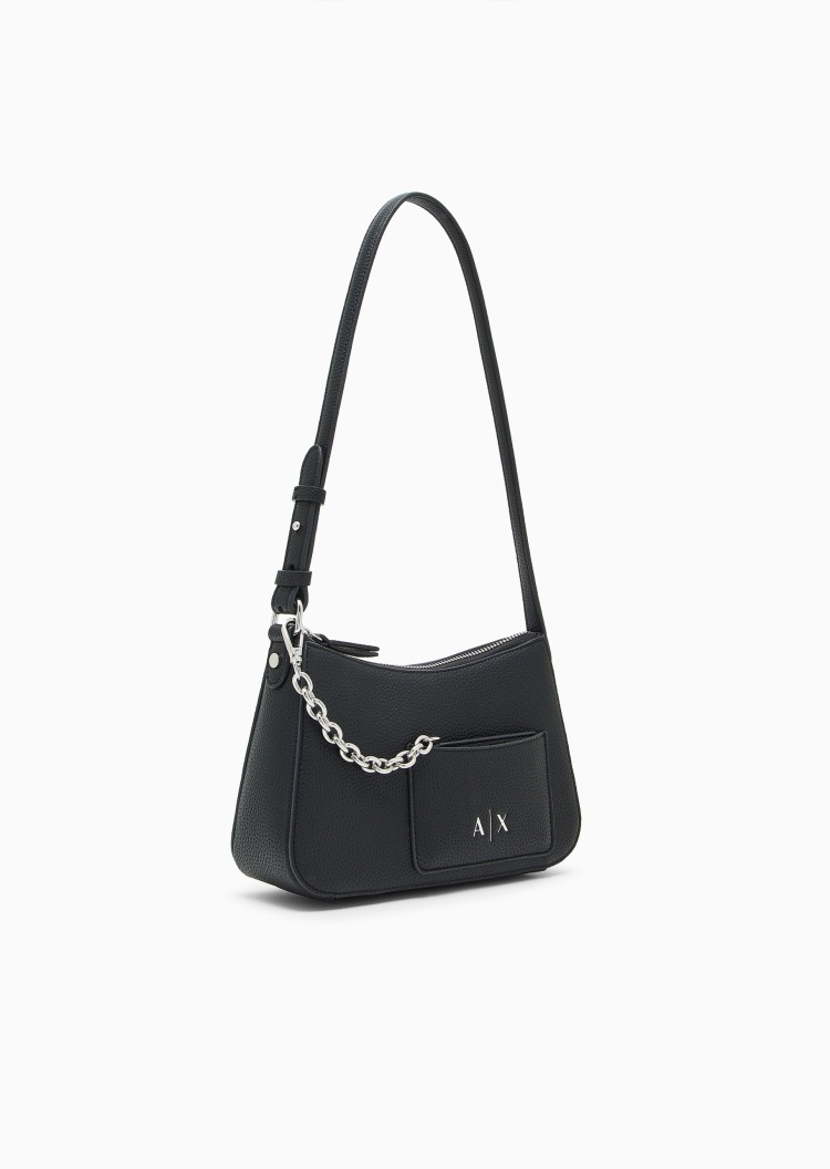 ARMANI EXCHANGE 女士拉链Hobo可调节肩带单肩包