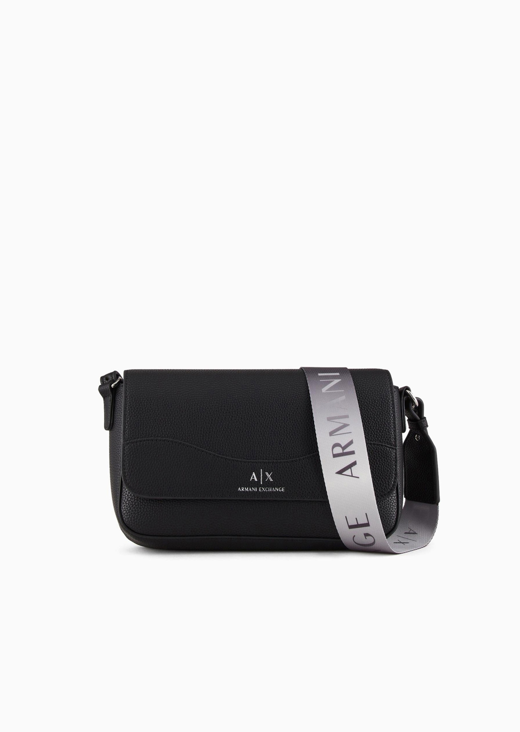 ARMANI EXCHANGE 女士翻盖长方形多卡位可拆肩带斜挎邮差包