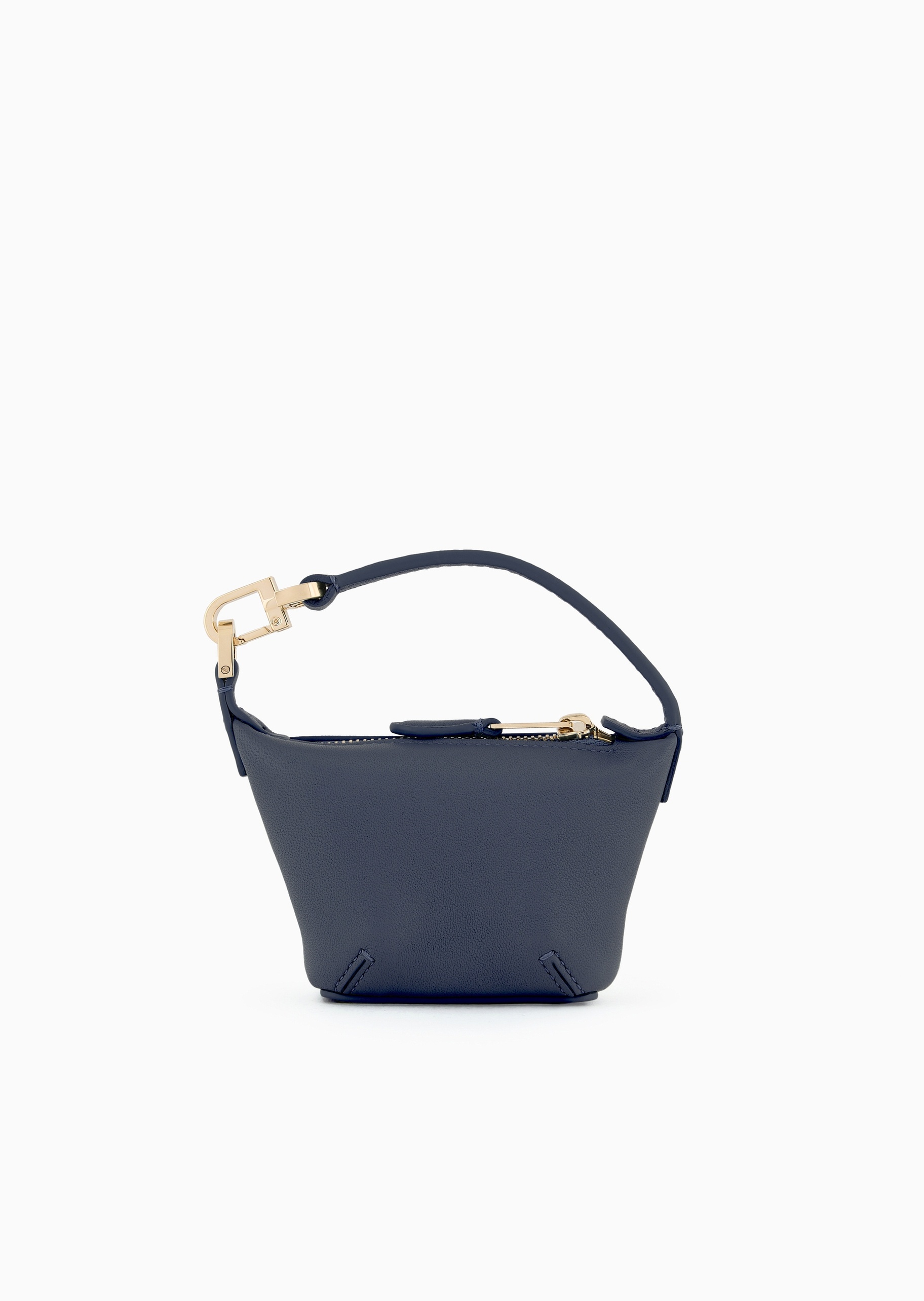 Giorgio Armani 女士羊皮革拉链经典LOGO手提迷你包